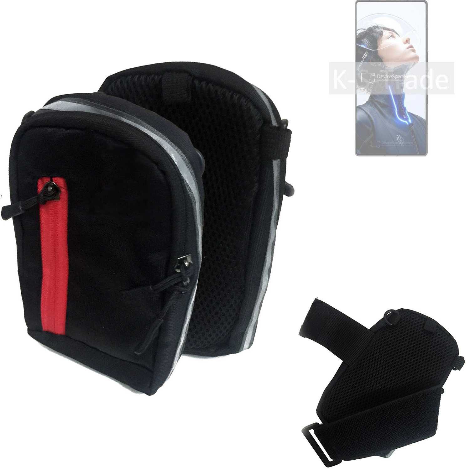 K-S-Trade Handyhülle für REDMAGIC 11 Pro, Outdoor Gürteltasche Holster Umhängetasche schwarz Handy Tasche