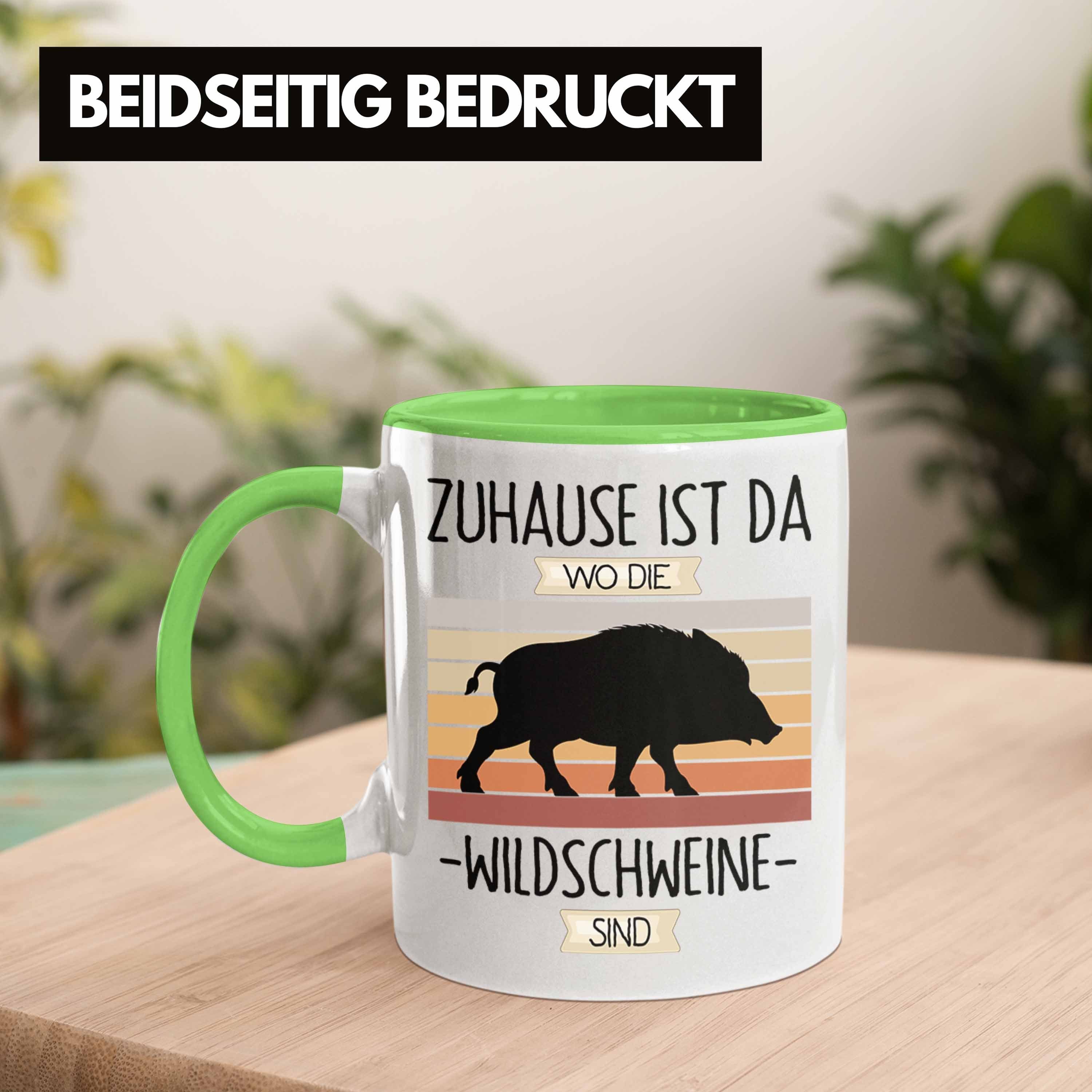 Tasse Jäger Di Wo Lustiger Zuhause Spruch Da Trendation Tasse Geschenk Grün Geschenkidee Ist