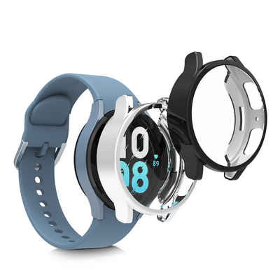 kwmobile Sleeve 2x Hülle für Samsung Galaxy Watch 5 (44mm), Silikon Fullbody Cover Case Schutzhülle Set