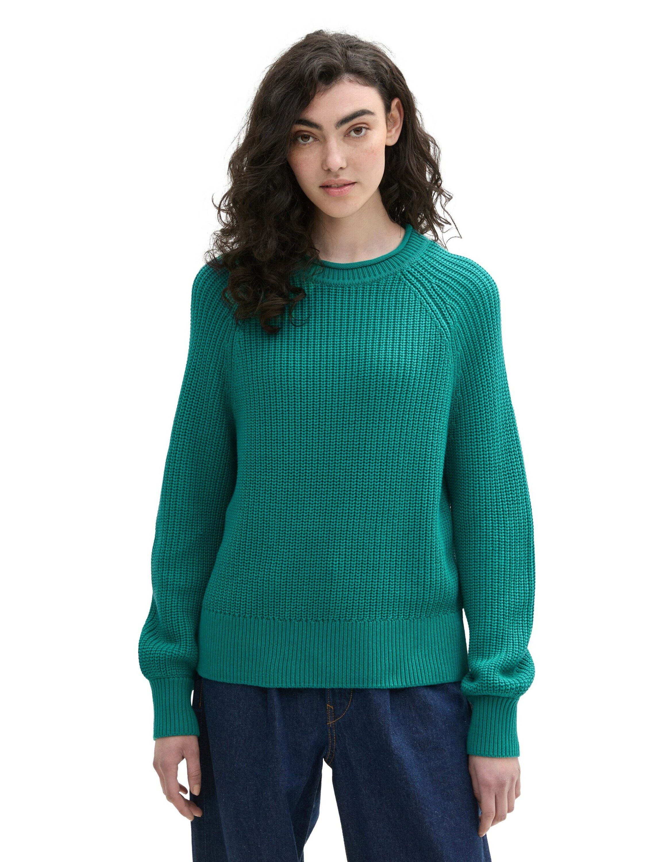 TOM TAILOR Denim Rundhalspullover (1-tlg) Plain/ohne Details