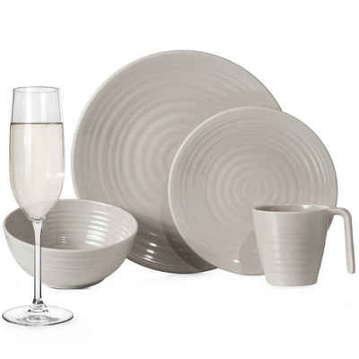 Moritz Geschirr-Set Camping Geschirr Coffee + Gläser, Melamin, 16 - 32 tlg, Geschirrset Campinggeschirr Picknick Set 4 Personen