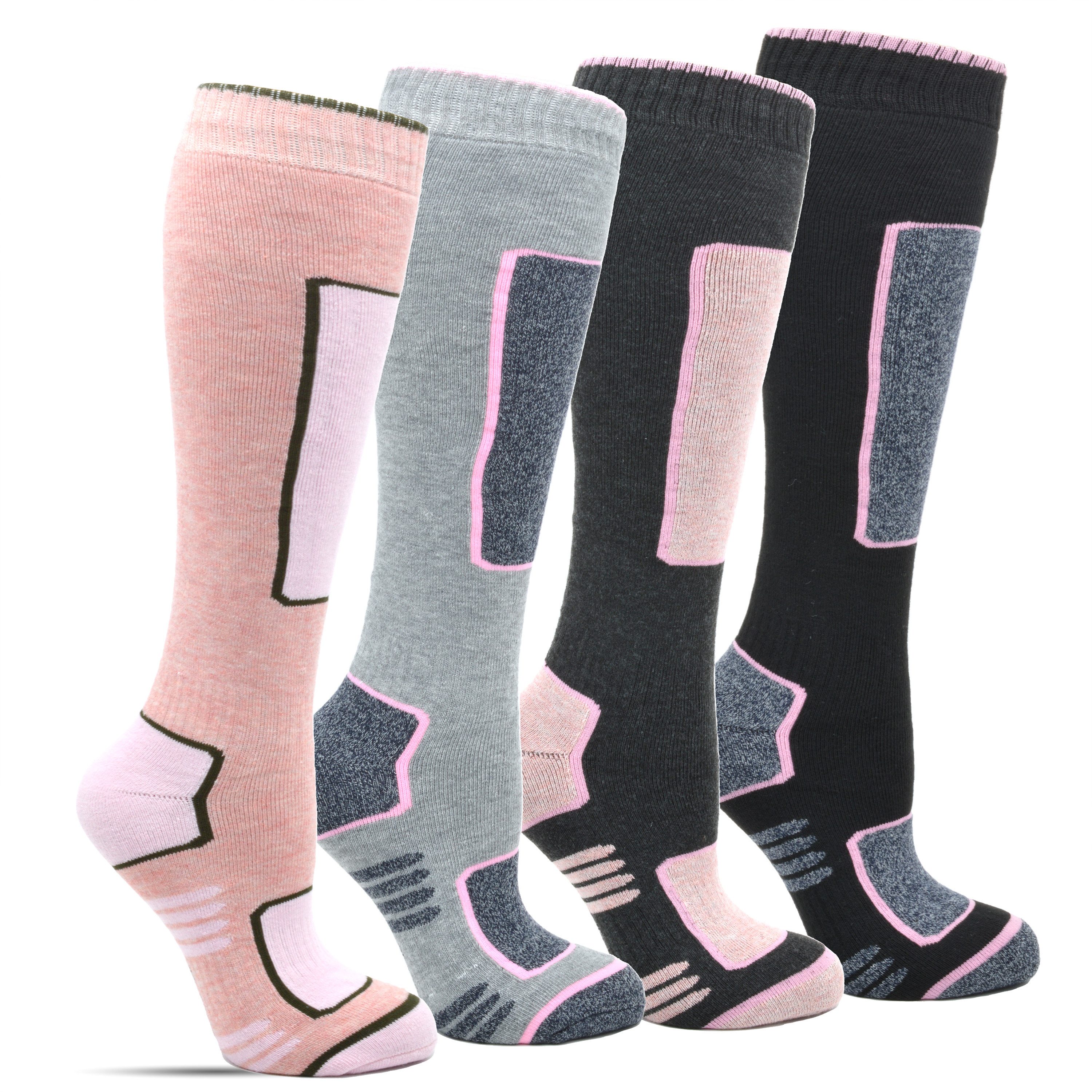 Frostfighter Skistrümpfe Damen Skisocken Thermo Kniestrümpfe (4-Paar) Vollf günstig online kaufen