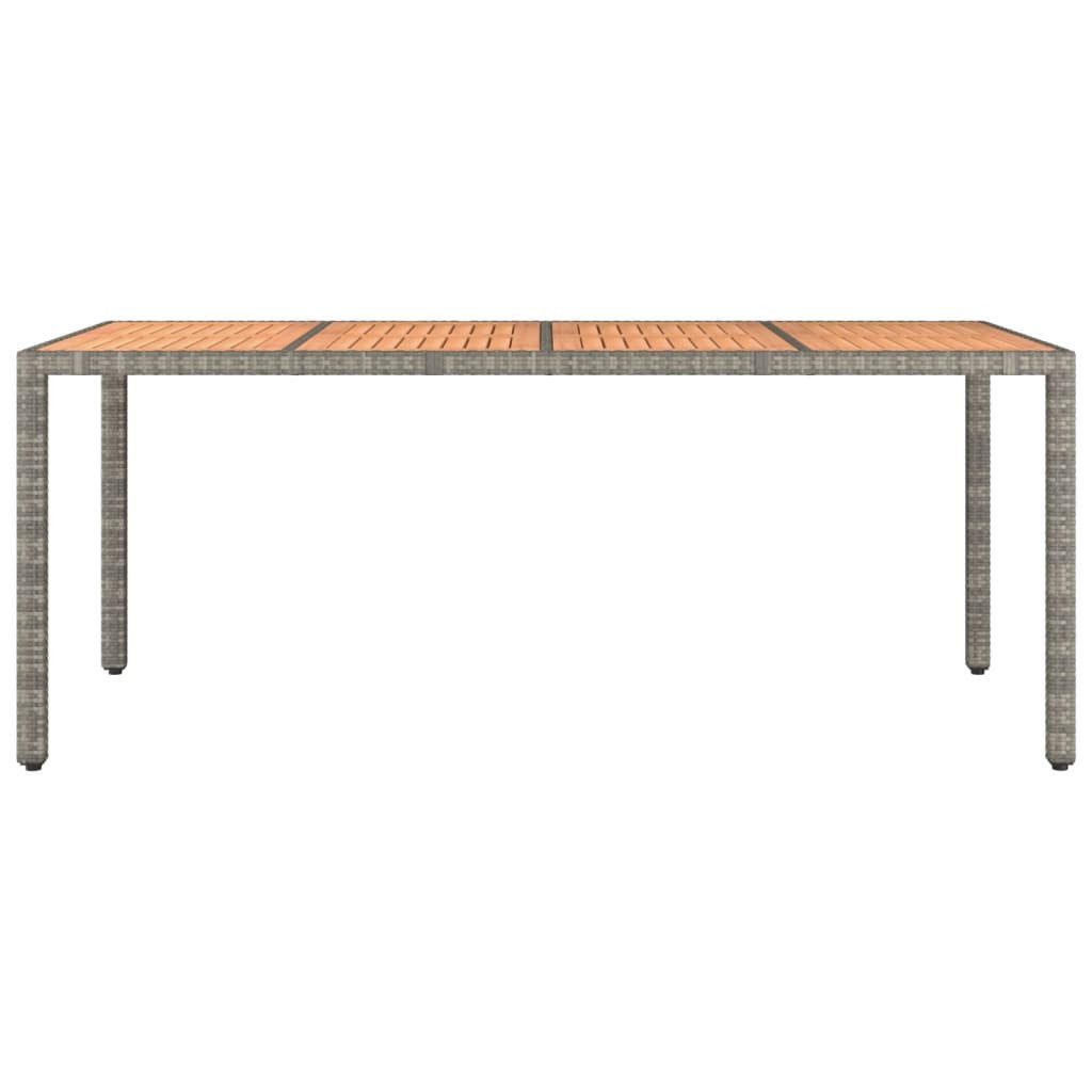 vidaXL Gartentisch Gartentisch mit Holzplatte Grau günstig online kaufen