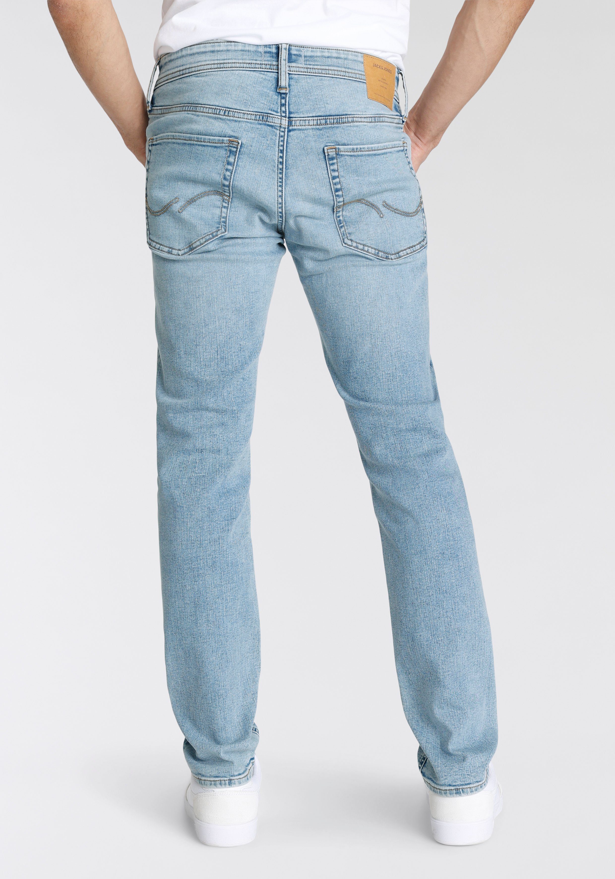 Jack & Jones Slim-fit-Jeans JJIGLENN – Jeans mit Stretch und figurbetonter Silhouette Used, modisch, slim fit, Denim/Jeans