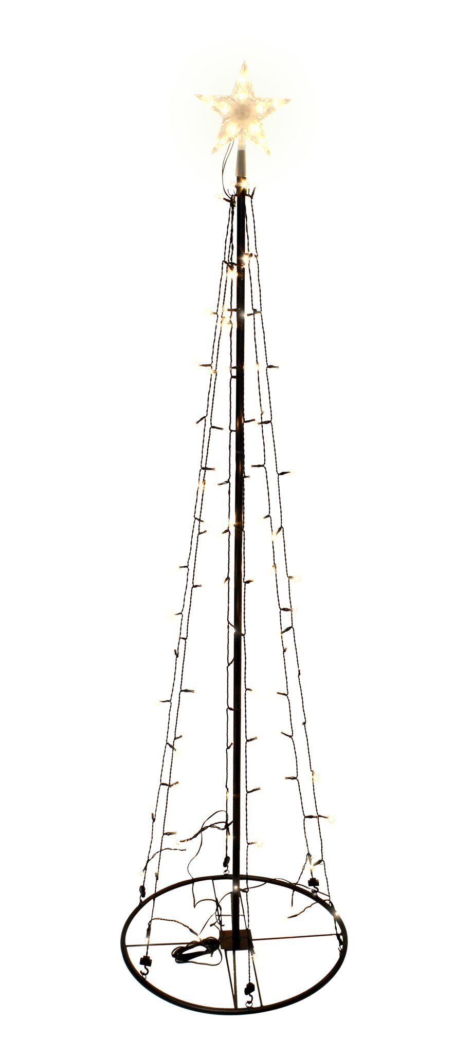 Spetebo Dekobaum LED Lichterbaum schwarz mit Stern Spitze - 106 LED (Packun günstig online kaufen