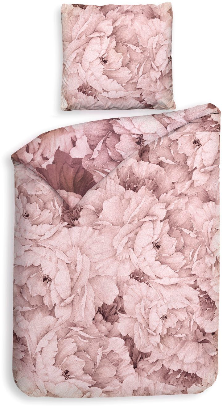 Heckett and Lane Bettwäsche Wade, Mako-Satin, 2 teilig, Blumen Design, 100% Baumwolle ab 135x200 cm.