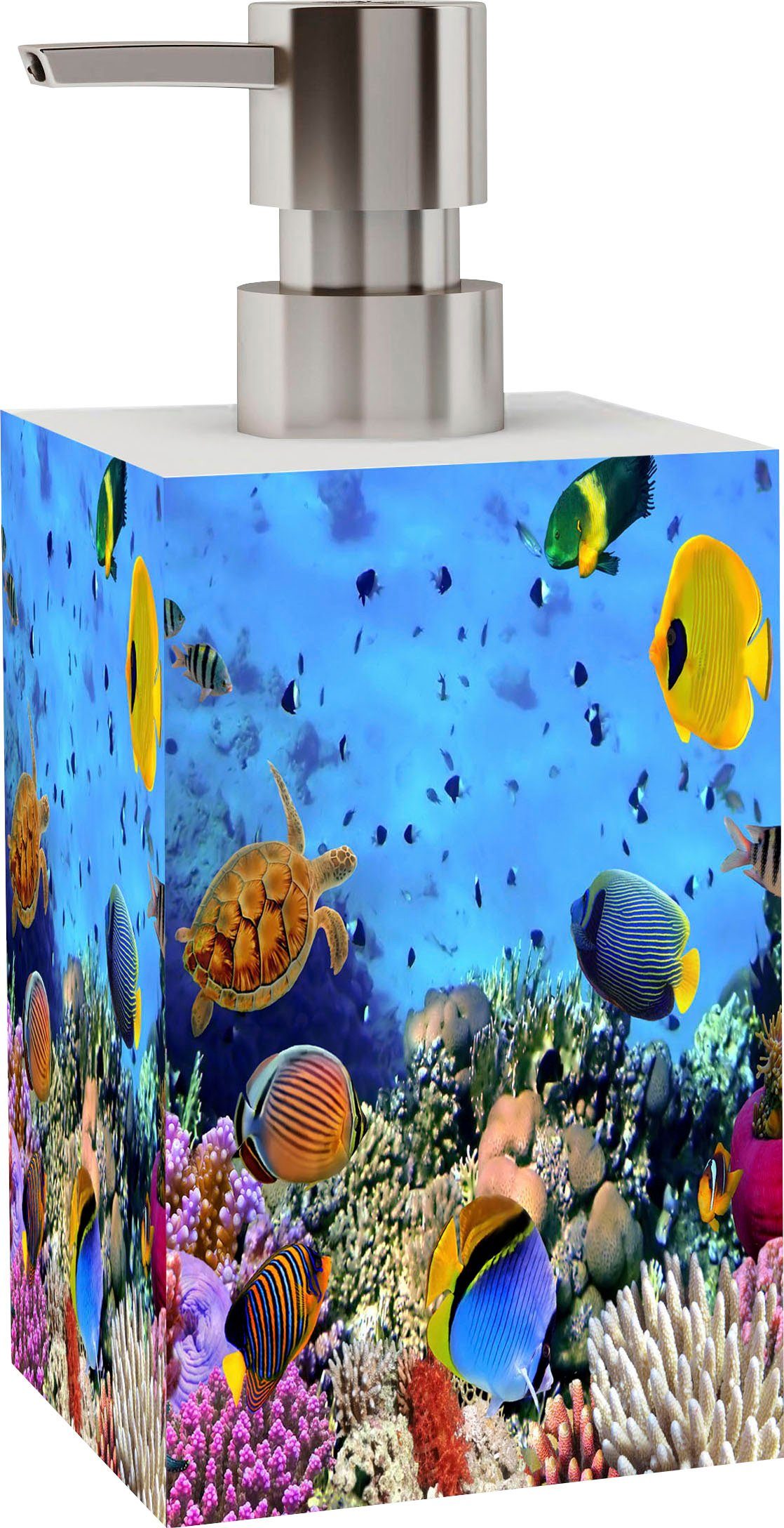Seifenspender Set WC-Bürste Badaccessoire-Set Sanilo 2-teiliges Ocean, und aus