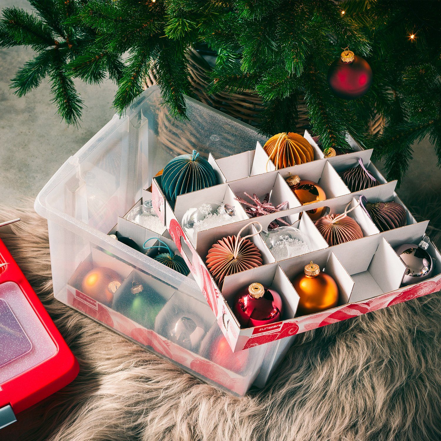 Sunware Aufbewahrungsbox Weihnachtskugelbox NESTA 32 Trays für 32 Kugeln Au günstig online kaufen