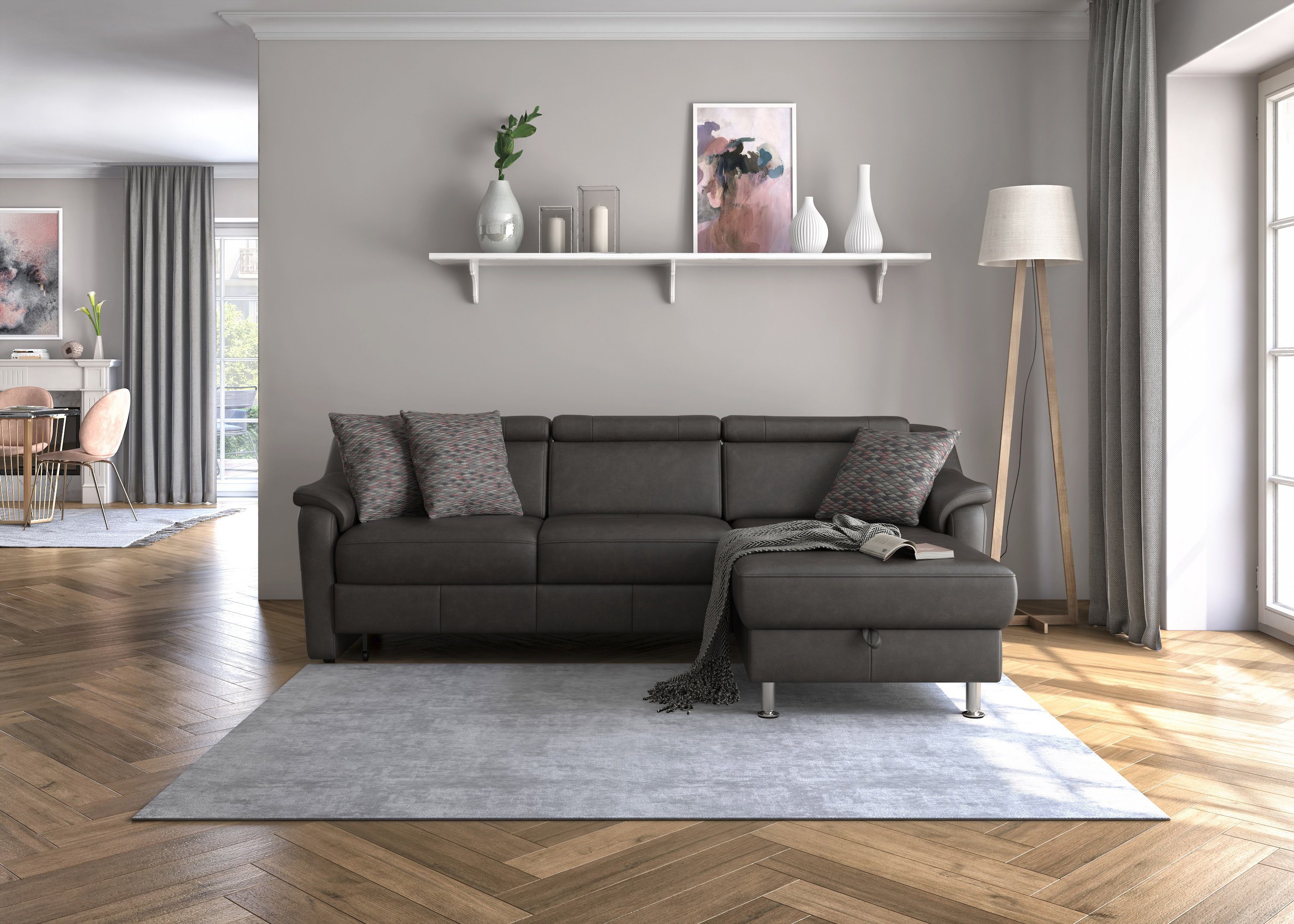 sit&more Ecksofa Freetown L-Form, inklusive Kopfteilverstellung günstig online kaufen