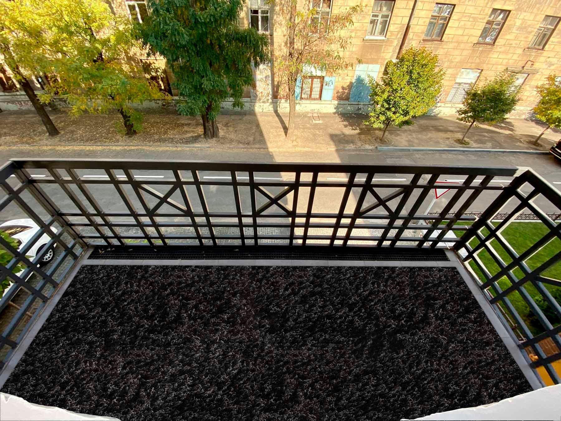 Primaflor-Ideen in Textil Kunstrasen PORTO, Gesamthöhe 10 mm, Made in Netherlands, rechteckig, aus Nadelfilz, mit Drainage-Noppen, für Balkon & Terrasse