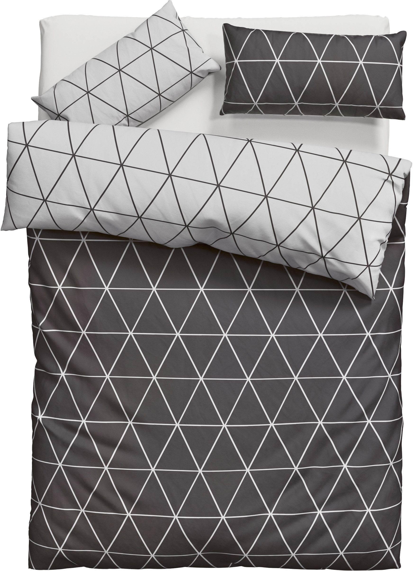 OTTO home Bettwäsche Balsby in Gr. 135x200 oder 155x220 cm, 100% Baumwolle, Renforcé, 2 teilig, Bettwäsche-Set mit Muster, Wendebettwäsche – Bild 2 von 5