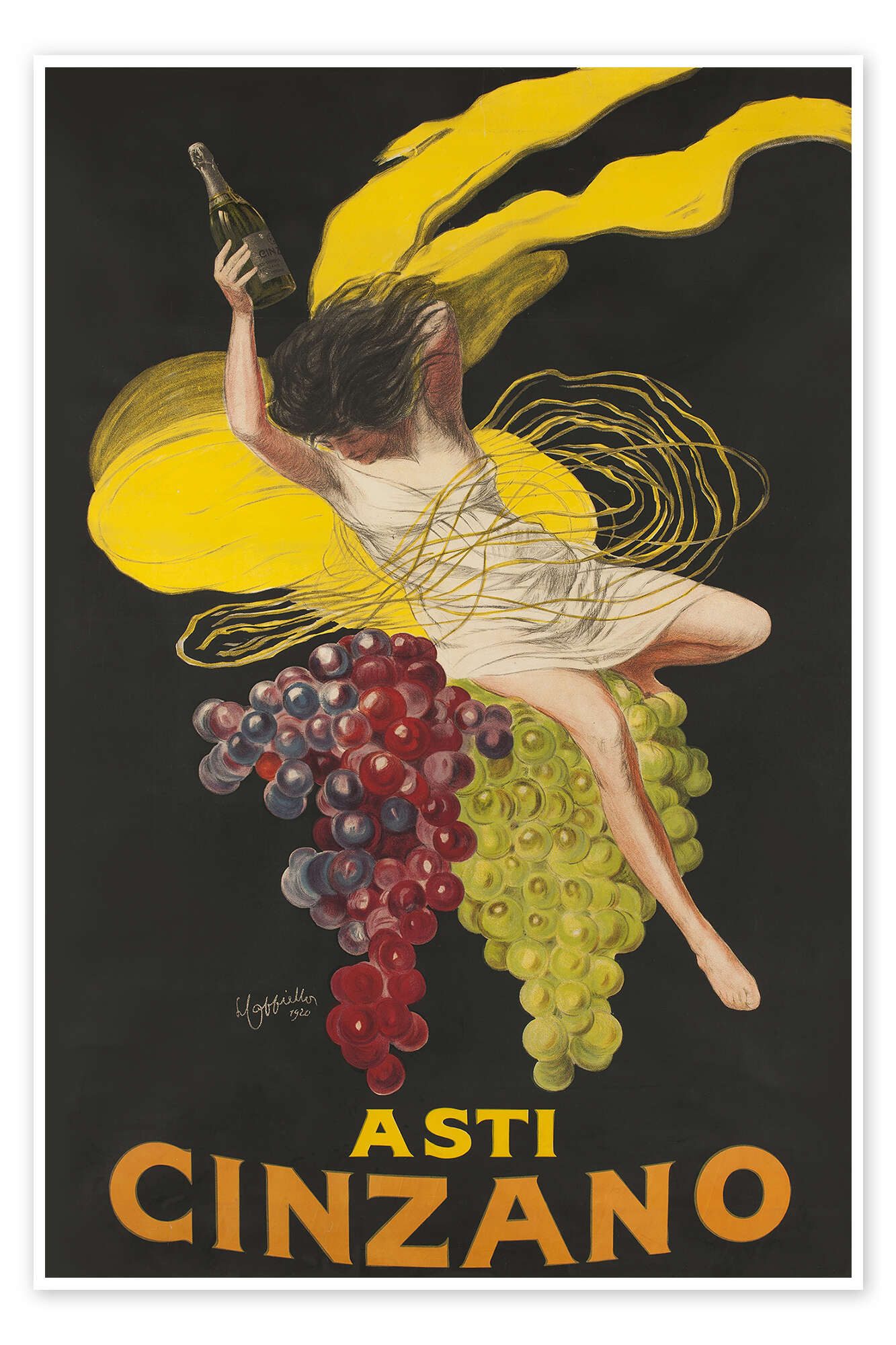 Posterlounge Wandbild Asti Cinzano, Leonetto Cappiello, erhältlich als Poster, Leinwandbild, Wandsticker oder Acrylglasbild