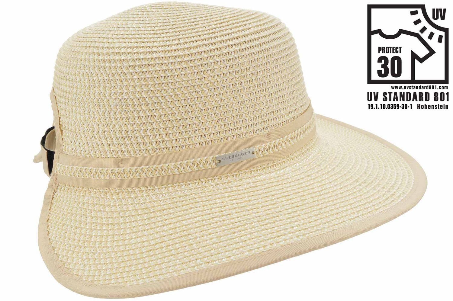 Seeberger Strohhut Schute mit Klettverschluss hinten günstig online kaufen