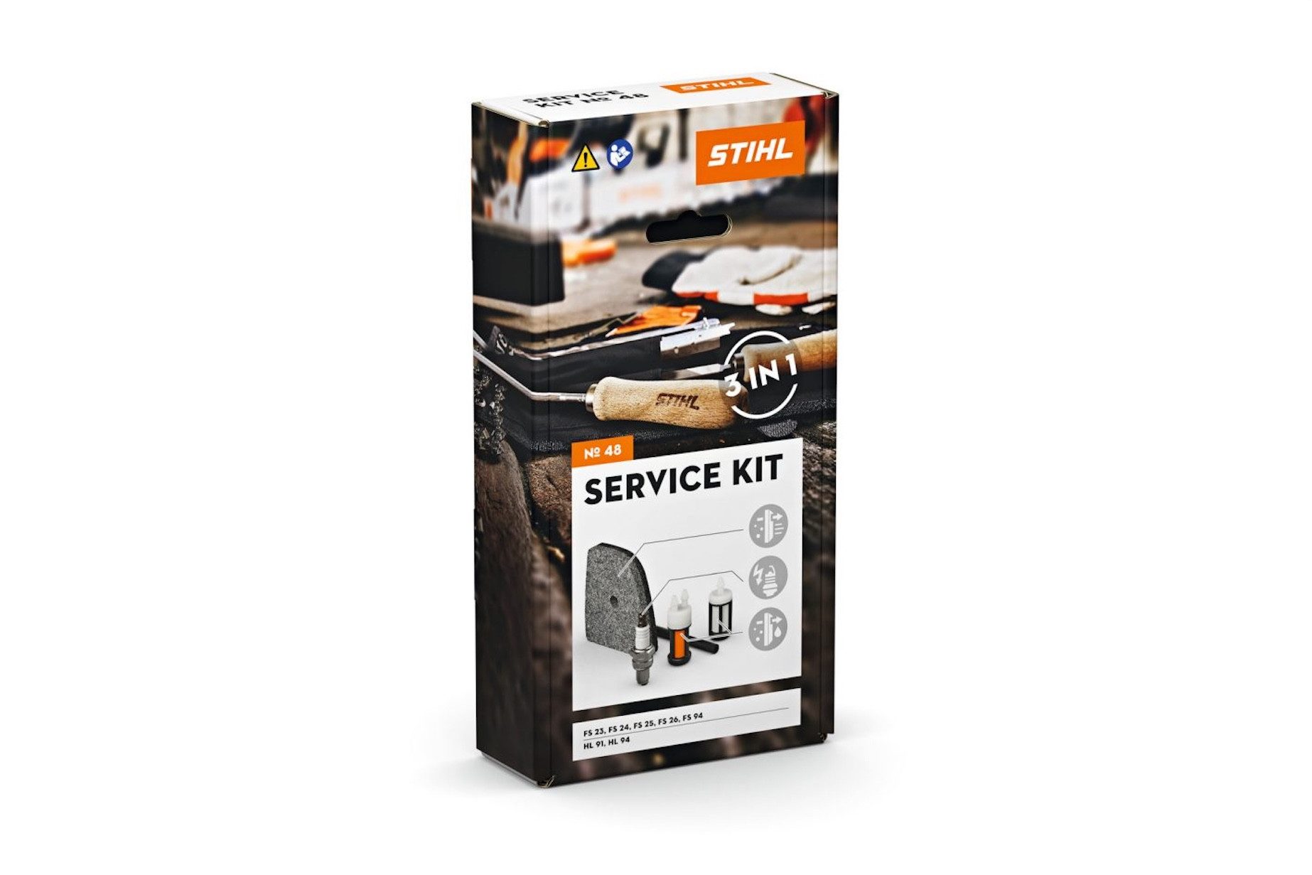 STIHL Benzin-Motorsense STIHL Service Kit 48, (Packung, Umfangreiches Zubehör vorhanden), STIHL Service Kit 48 für einfache Wartung von FS 23–26 und HL 91/94.
