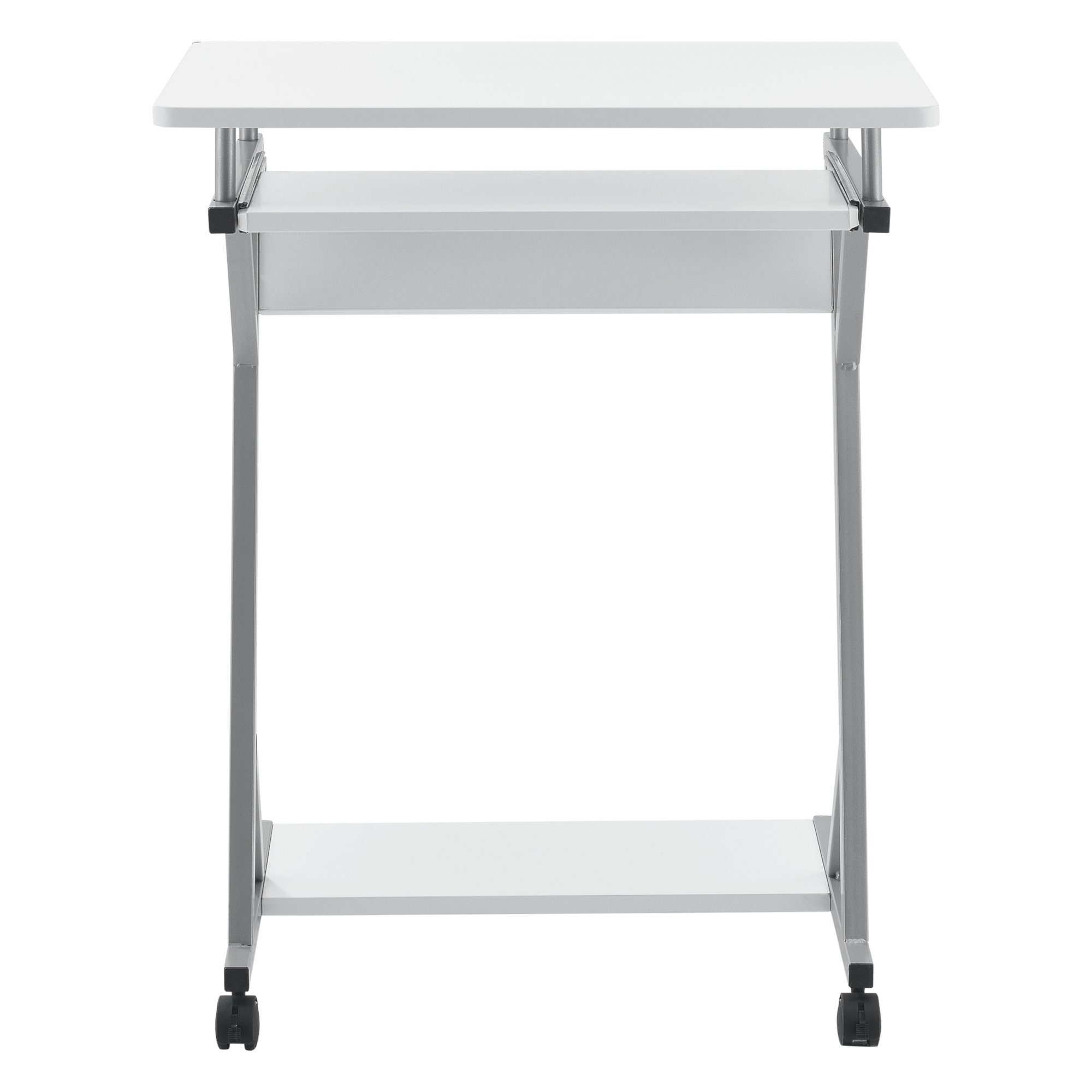 en.casa Schreibtisch, »Gent« Rollbarer Bürotisch 60 x 40 x 75 cm Weiß