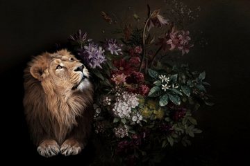 A.S. Création Leinwandbild wildlife, Tiere (1 St), Keilrahmen Bild Blumen Floral Rosen
