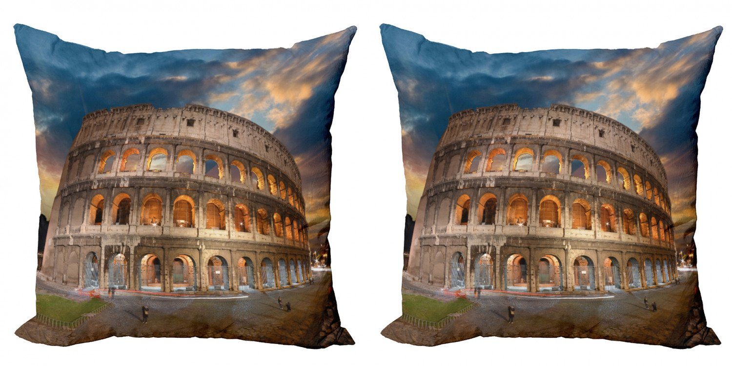 Kissenbezüge Modern at Digitaldruck, Colosseum Stück), Doppelseitiger Sunset (2 Italienisch Abakuhaus Accent