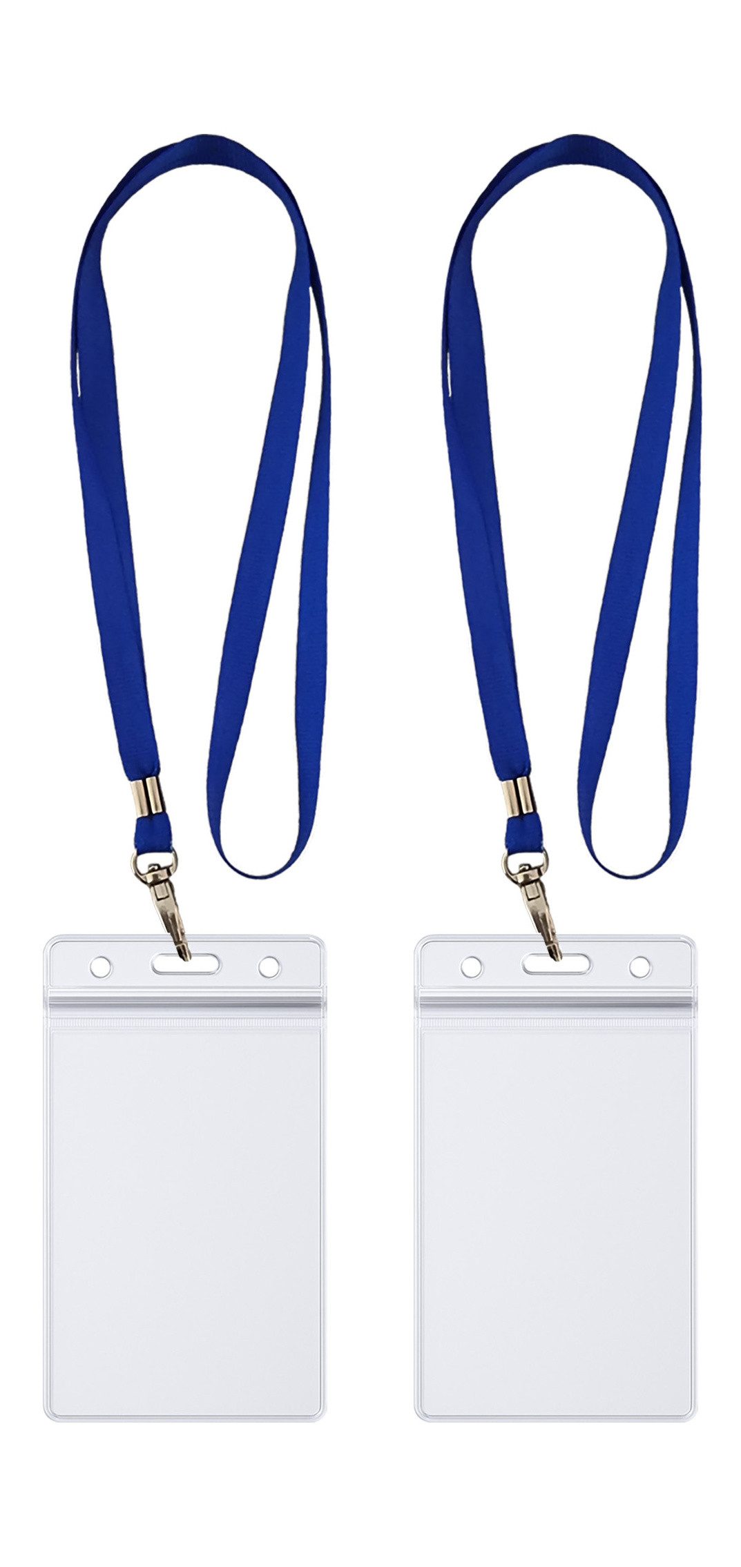 WEBBOMB Schlüsselanhänger 2x Ausweishalter ZIP Kartenhalter komplett mit2x Lanyard Schlüsselband