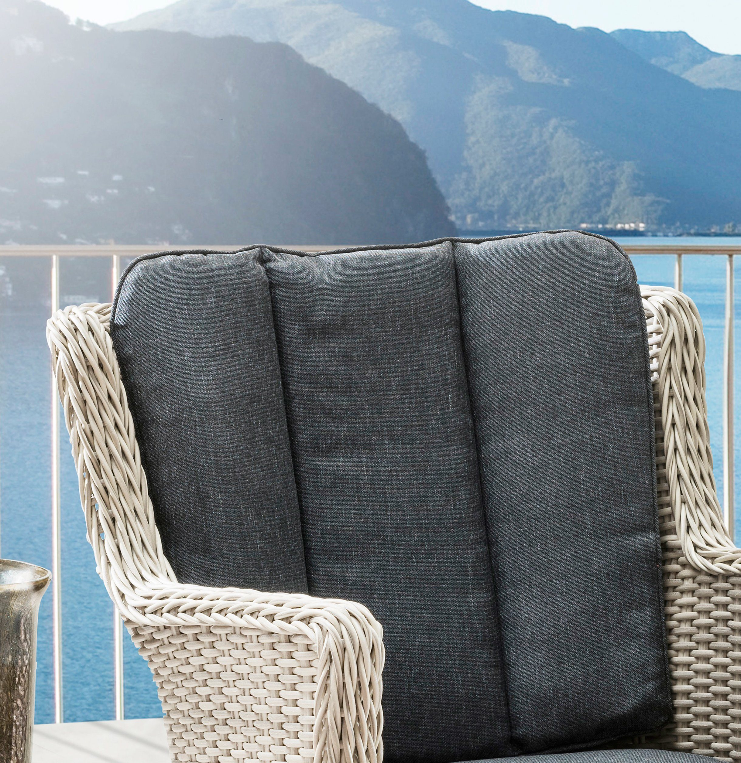 Destiny Gartensessel LUNA (Set, 2-St), Aluminium, Polyrattan, inkl. Auflagen