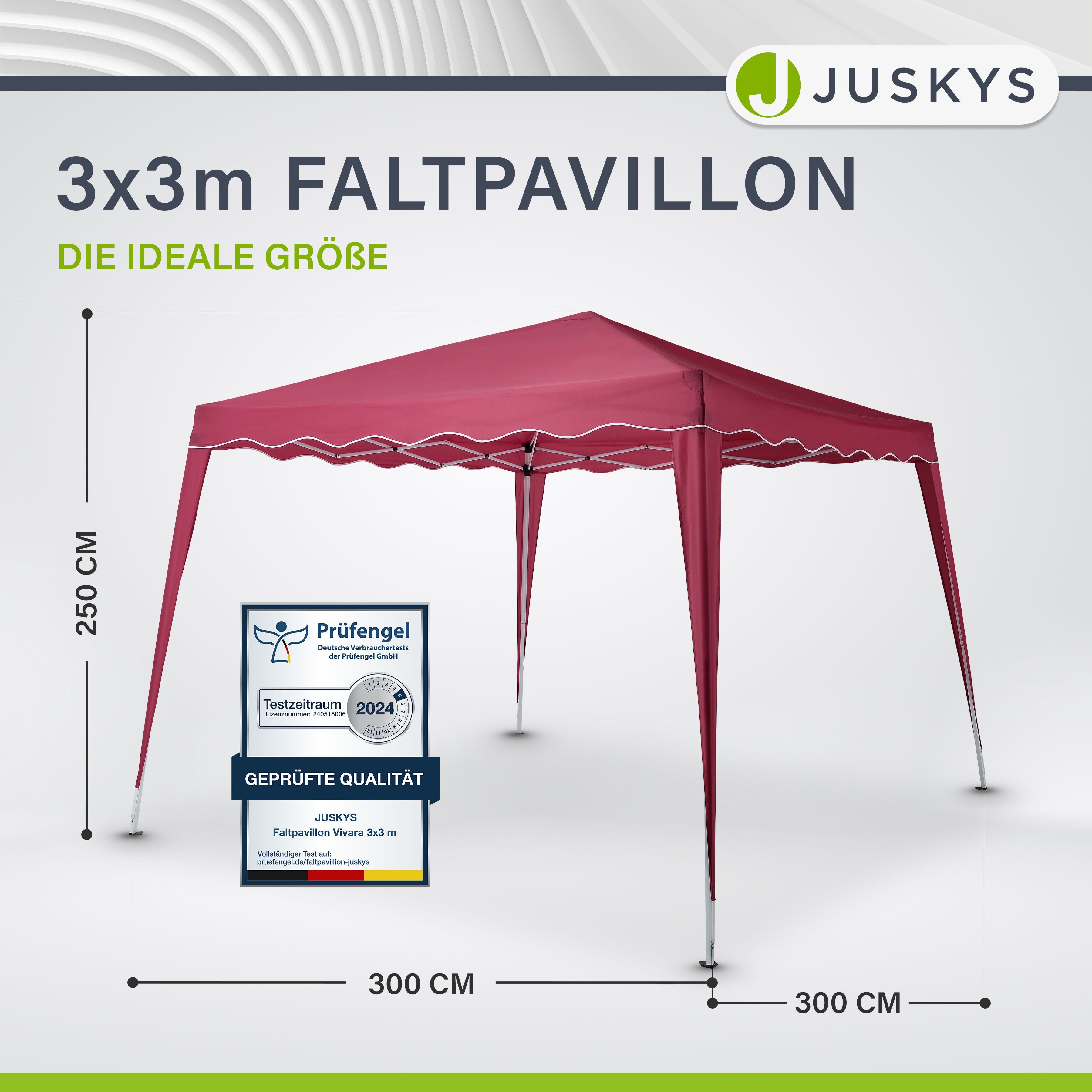 Juskys Faltpavillon Vivara, mit Tasche, wasserabweisend, günstig online kaufen