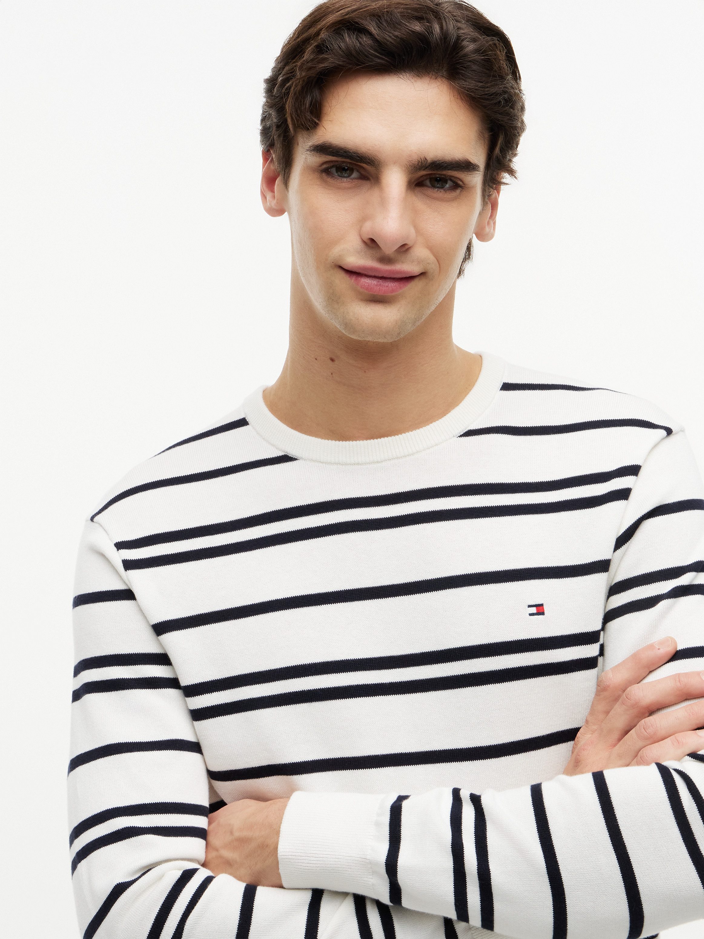 Tommy Hilfiger Rundhalspullover ESSENTIAL COTTON Crewneck Regular Fit Premium Mode