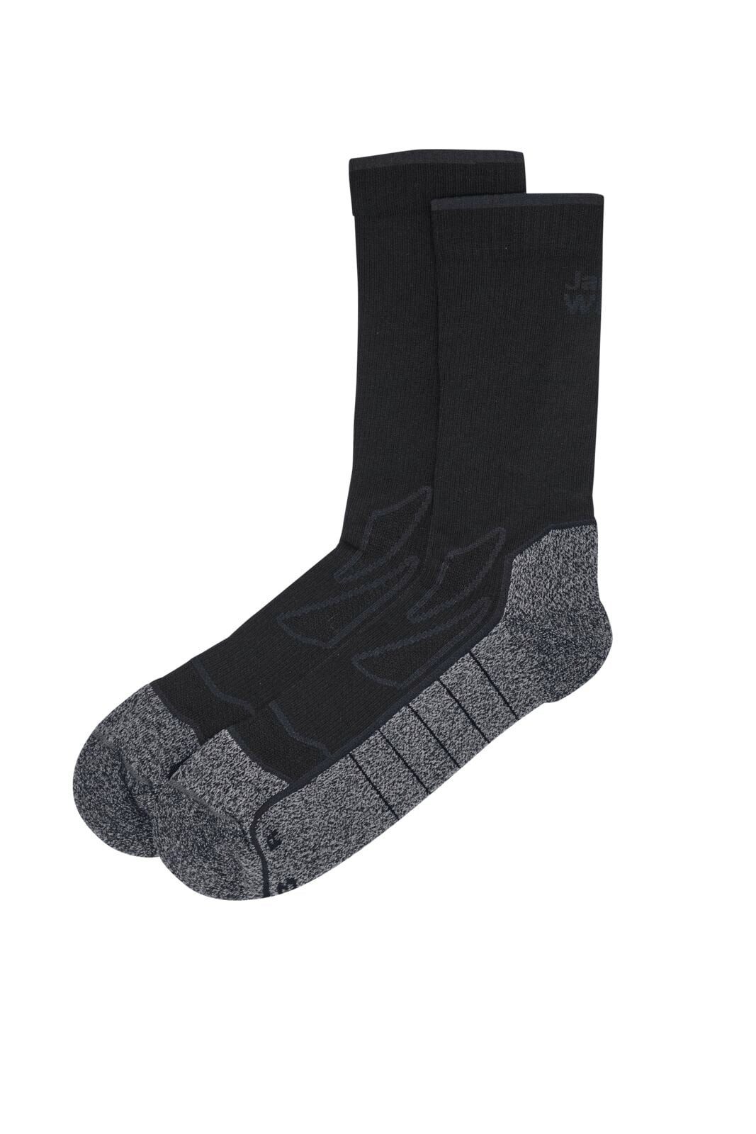 Jack Wolfskin Wandersocken Crew Vojo CL (geruchshemmend, schnelltrocknend) schwarz - 1 Paar