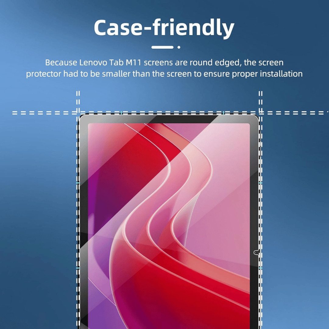 SmartUP Displayschutzglas 2X Schutzglas für Lenovo Tab M11 Panzerfolie Display Full Screen 9H für Lenovo Tab M11 – Bild 4 von 5