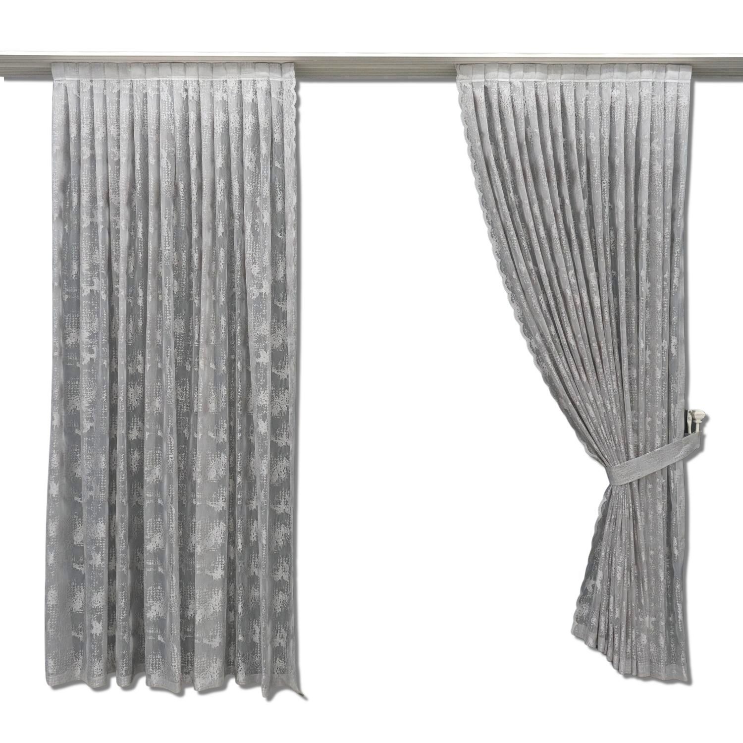Gardinen by Justyna Vorhang Hell Grau 2er Seitenschals Set, Kräuselband, tr günstig online kaufen