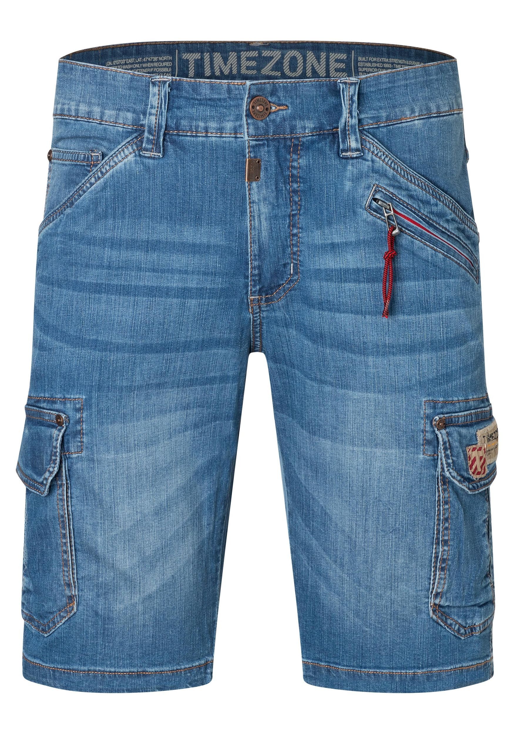TIMEZONE Jeansshorts Cargo mit Reißverschlussdetails und günstig online kaufen