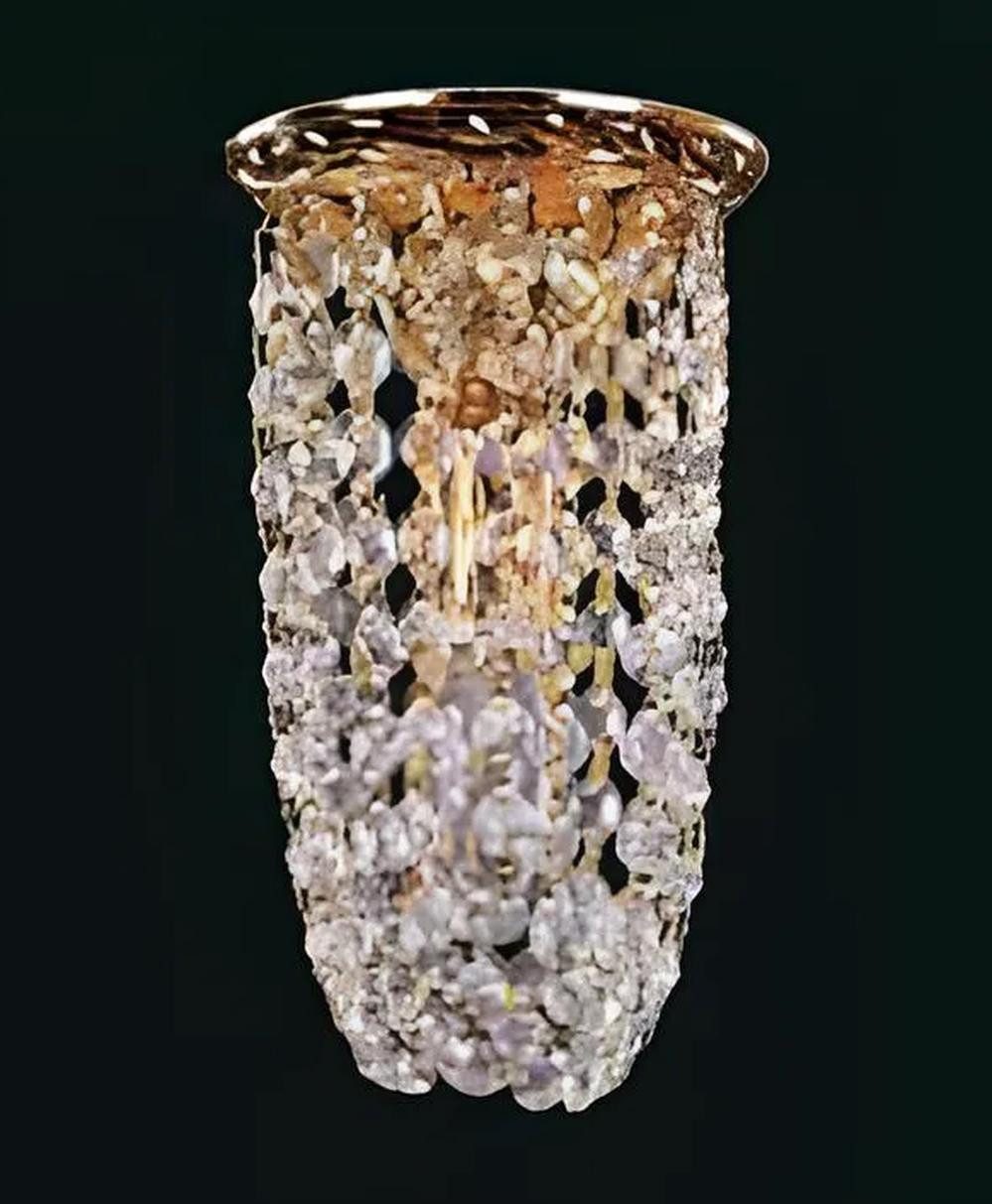 Xlmoebel Deckenleuchte Kronenlicht Deckenlampe Gold mit Kristallakzenten, Keine Funktionen, Hergestellt in Europa