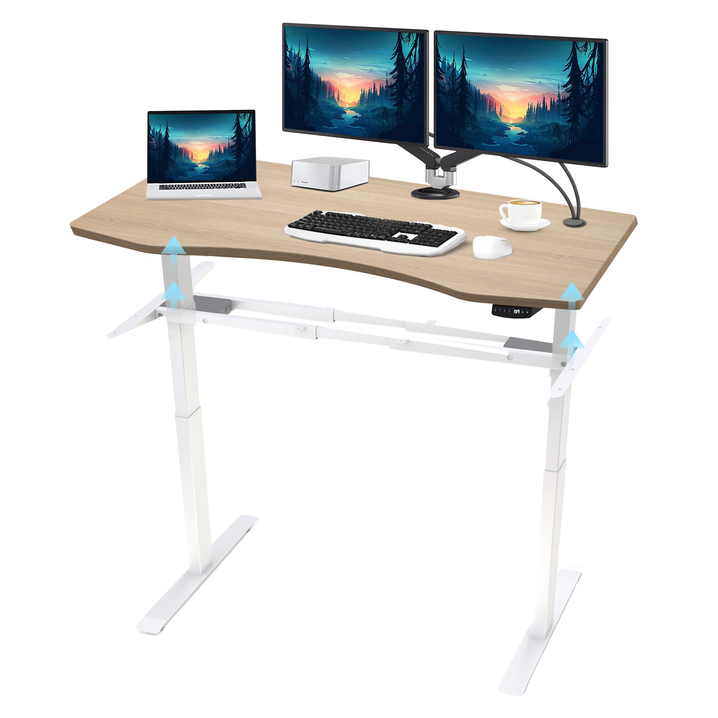 PROMAFIT Arbeitstisch Schreibtisch Stehtisch mit elektrischer günstig online kaufen