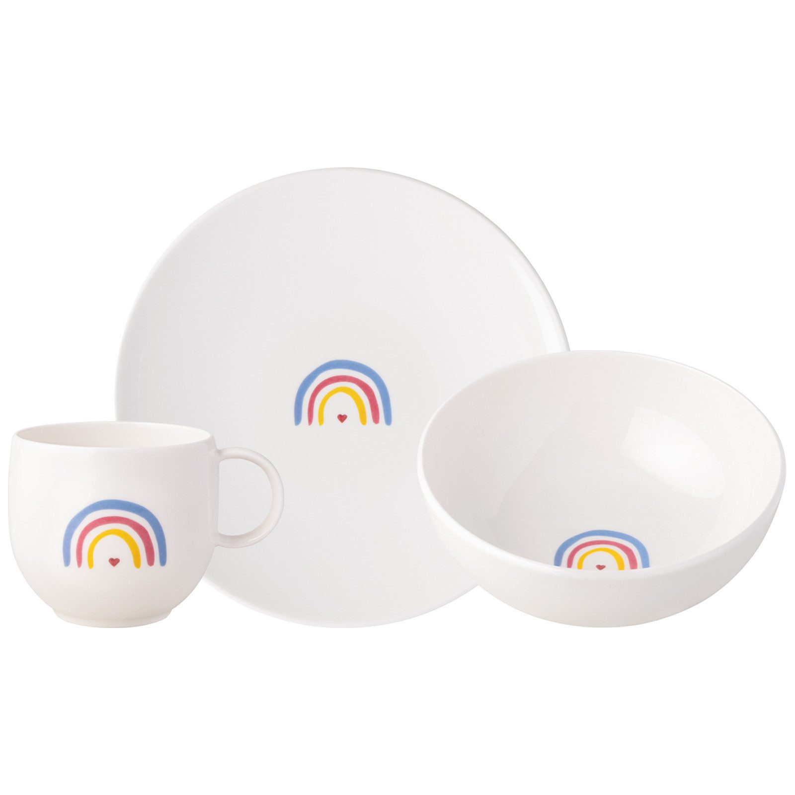 Villeroy & Boch Комбинированное обслуживание With Love Frühstücksset Be Happy 3er Set (3-tlg), Porzellan