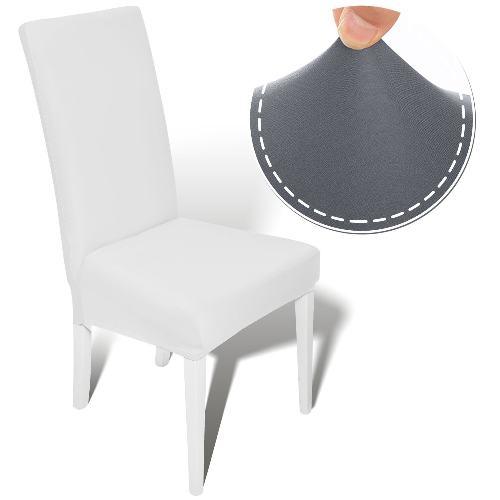 Melody Stuhlhusse Stretch Stuhlüberzug Stuhlbezug Stretchhusse Husse elastisch, Einfach zu reinigen, Bügelfrei, Robust, Dekorativ, Elastisches Materia