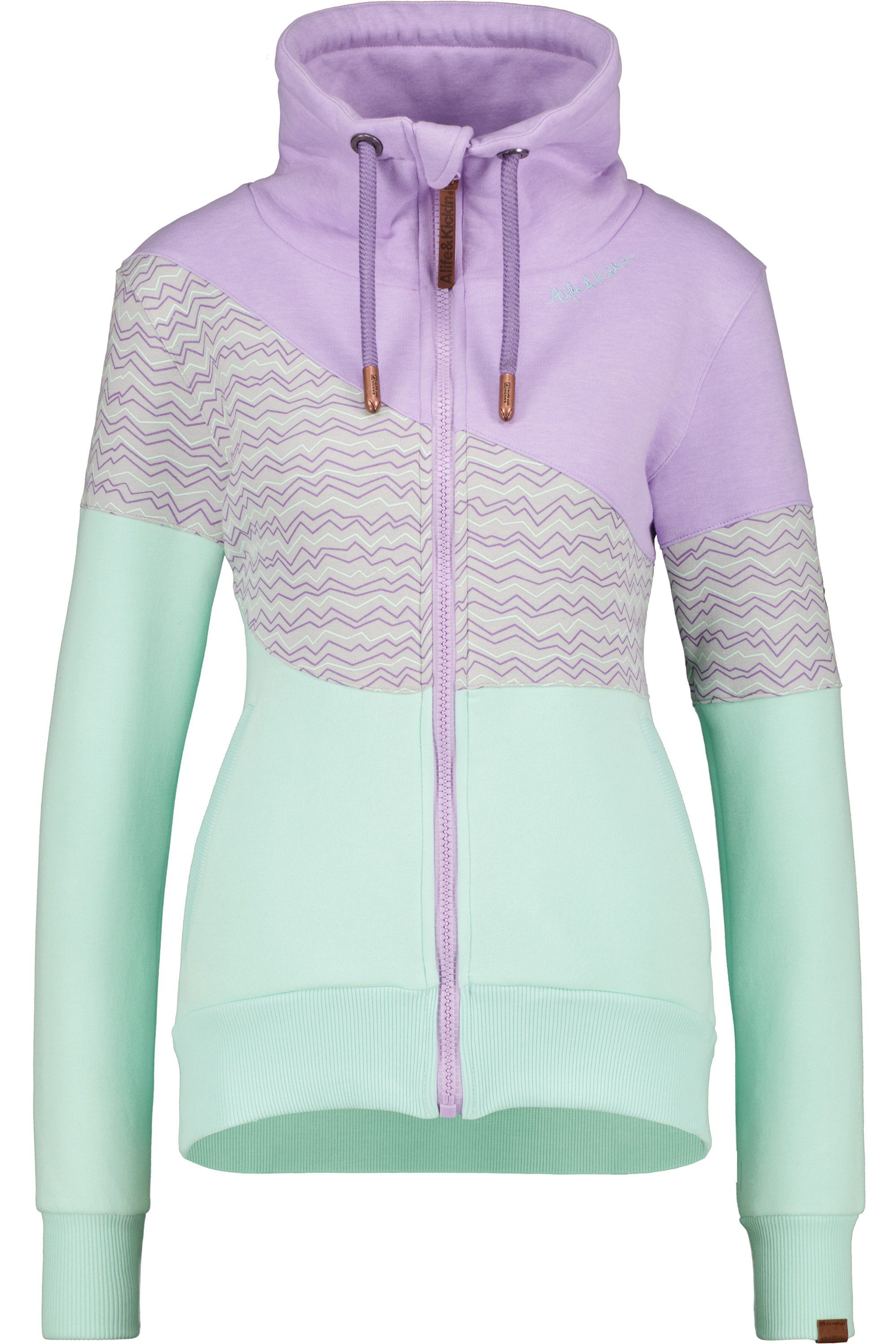 ValeraAK B Jacke mint Sweatjacke Damen Alife Kickin Sweatjacke, Sweatjacket melange &