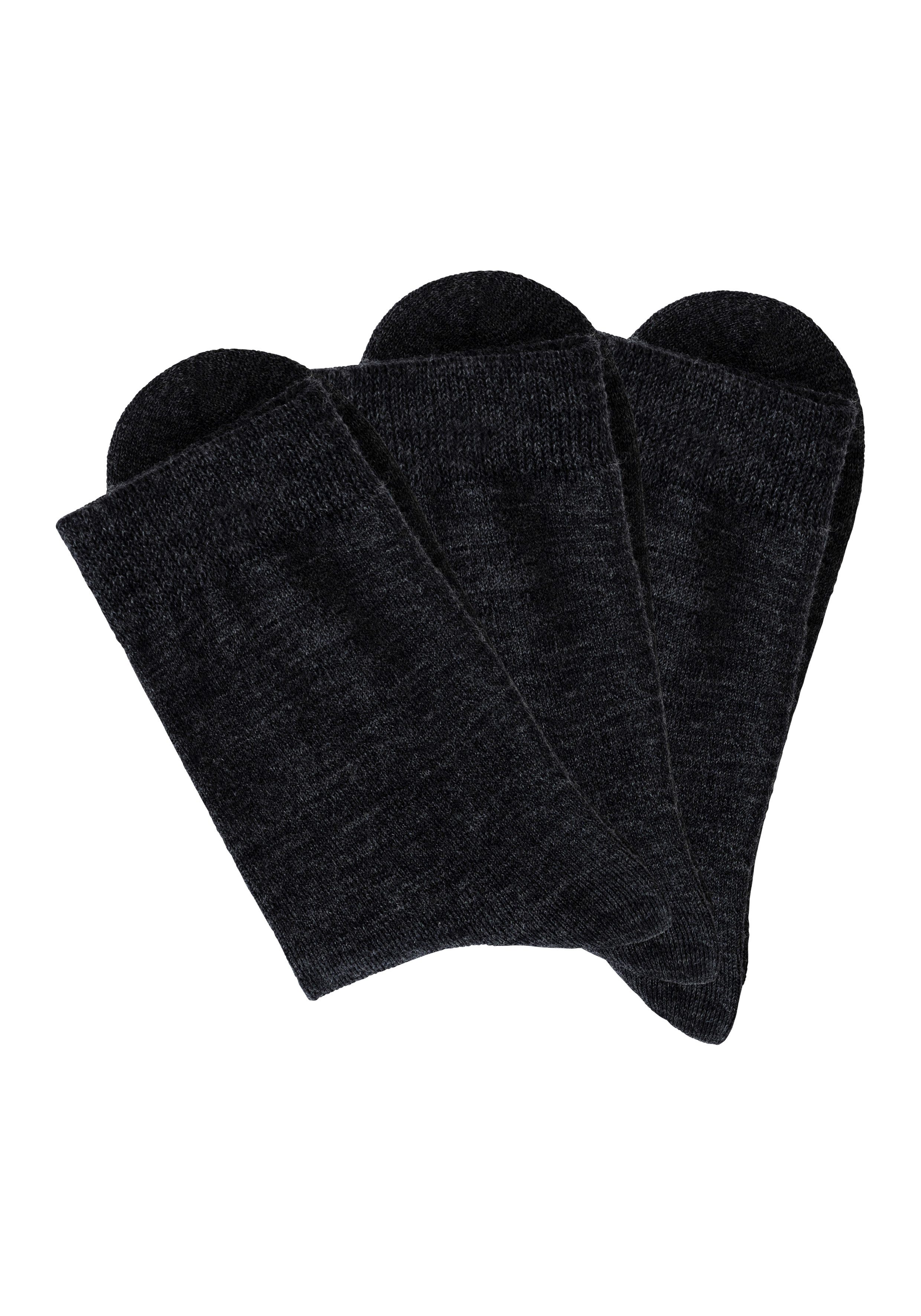 Bench. Socken Damen Wollsocken; Basic mit weichem Gummibund, Wandersocken (Packung, 3-Paar) Damensocken aus flauschigem Material mit wärmender Wolle