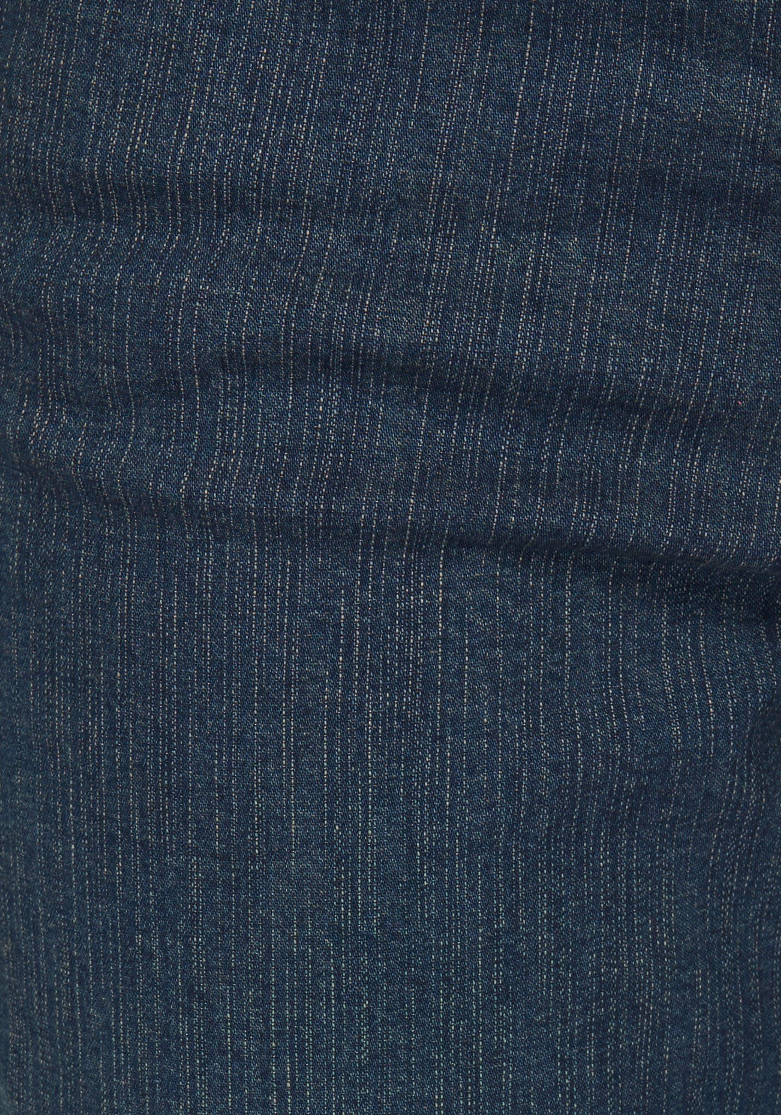 Arizona Annett Gerade High Waist dark-blue-used Jeans
