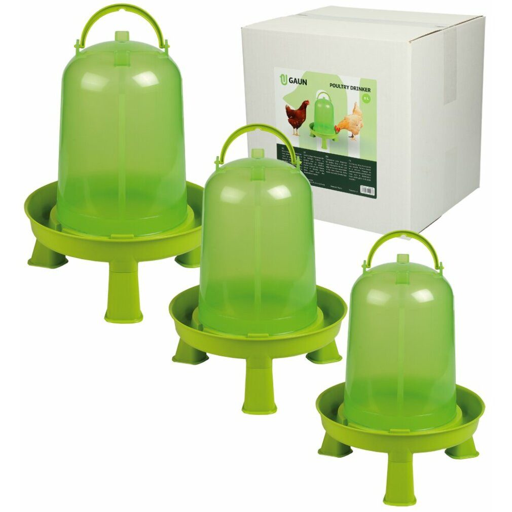 Gaun Vogeltränke Geflügel Tränke mit Ständer 1,5 L green lemon
