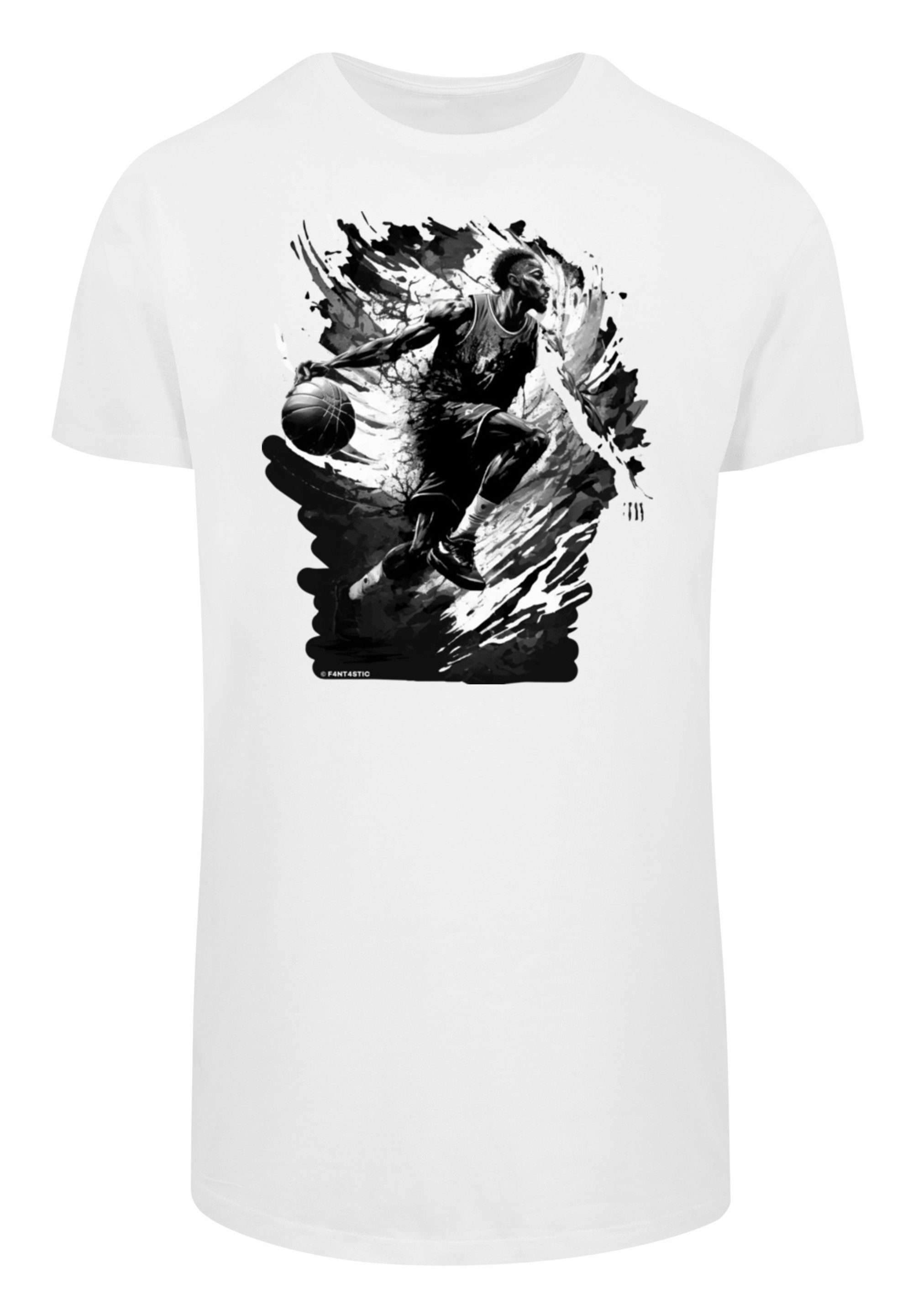 F4NT4STIC T-Shirt Basketball Splash aus, bestellen LONG Sport kleiner Print, eine Größe bitte weit Fällt
