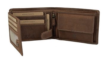 Goodman Design Geldbörse Herren Echt Leder Geldbeutel Portemonnaie Brieftasche (1-tlg), Kreditkartenfächer
