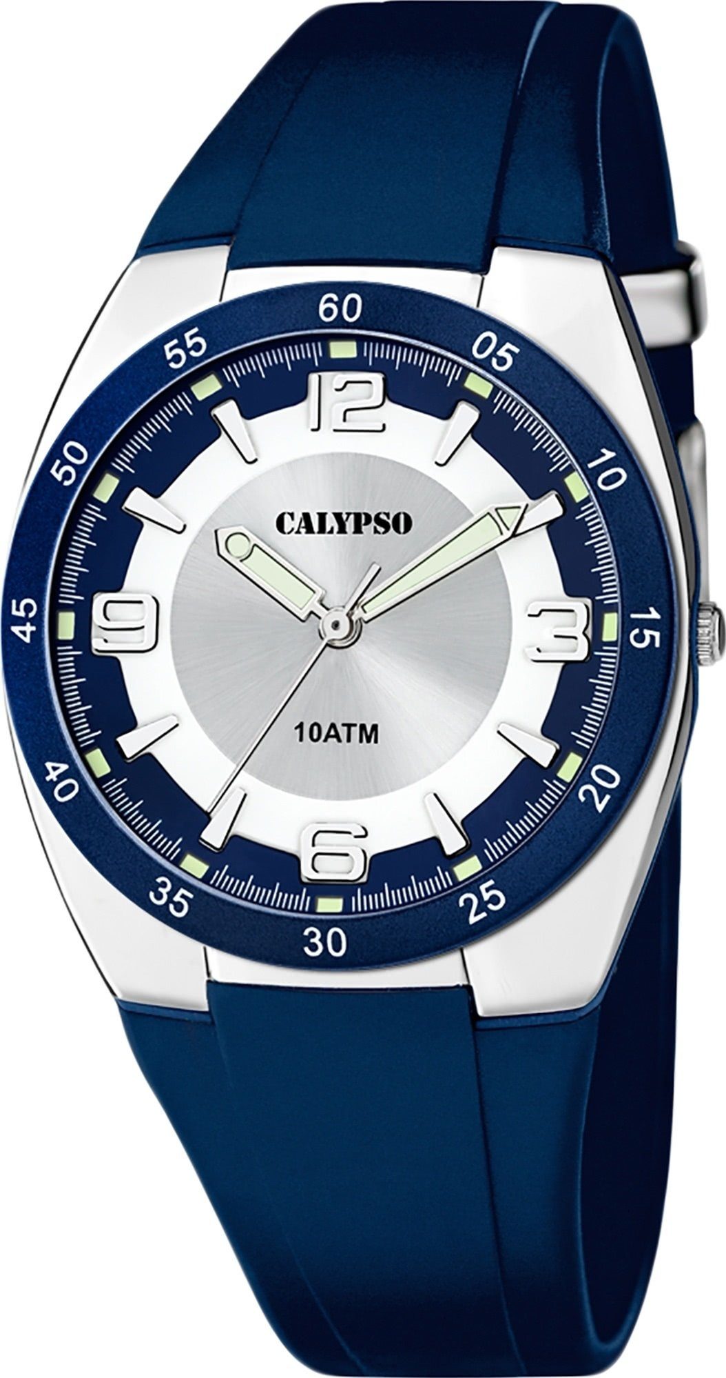 CALYPSO WATCHES Quarzuhr Calypso Herren Uhr K5753/2 Kunststoffband, (Analoguhr), Herren Armbanduhr rund, Kunststoff, PUarmband blau, Sport