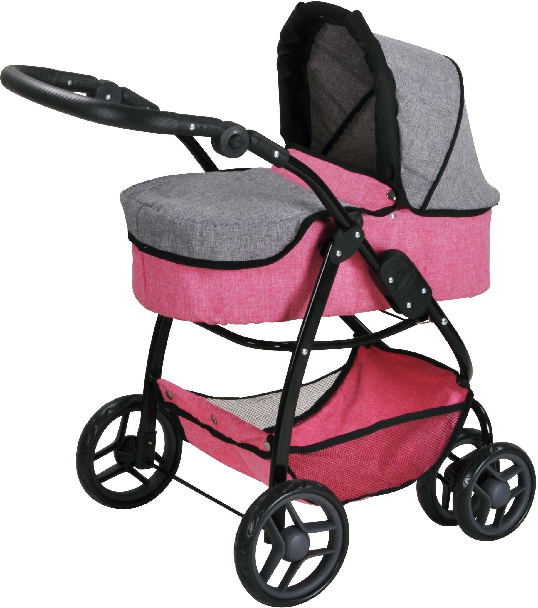 Knorrtoys® Puppenwagen »Coco - jeans grey«, 2-in-1 | OTTO