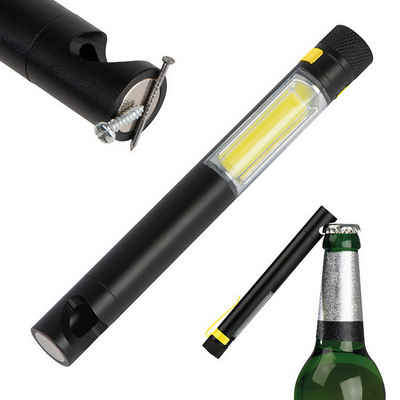 Livepac Office Trinkflasche COB Taschenlampe mit Flaschenöffner mit Magnetfuß