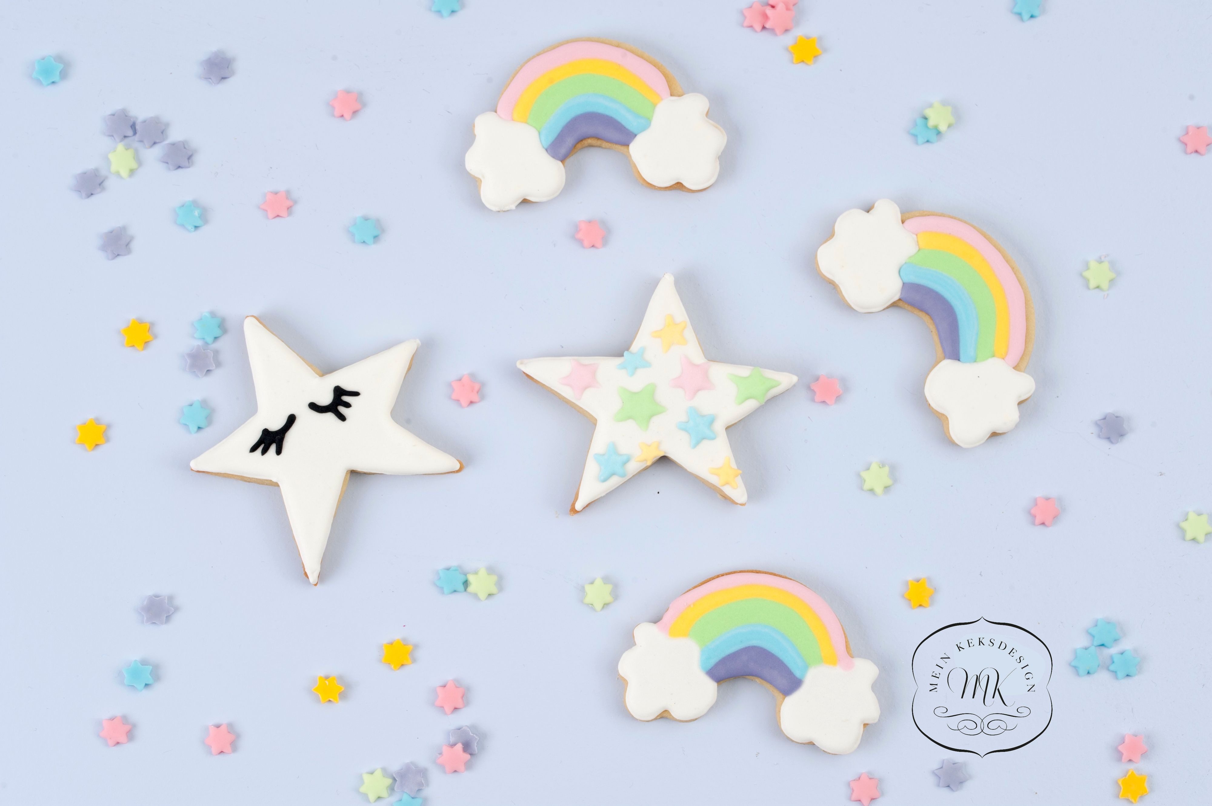 EinhornLiebe Ausstechform Keks Ausstecher 4er Set - Einhorn, Stern, Regenbogen, Einhornkopf, Edelstahl, (4-St)