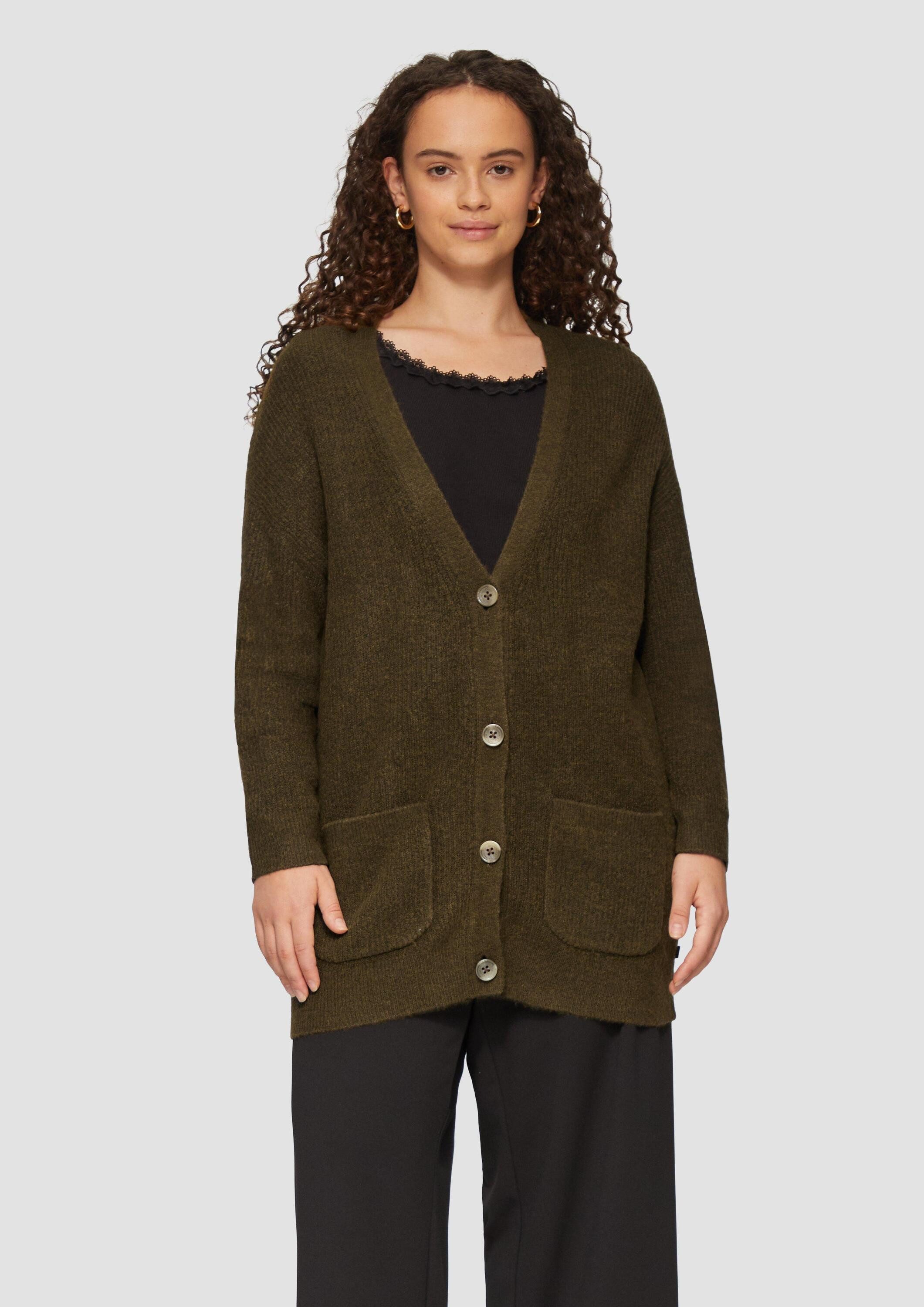 QS Cardigan Strickjacke Strickjacke mit aufgesetzten günstig online kaufen