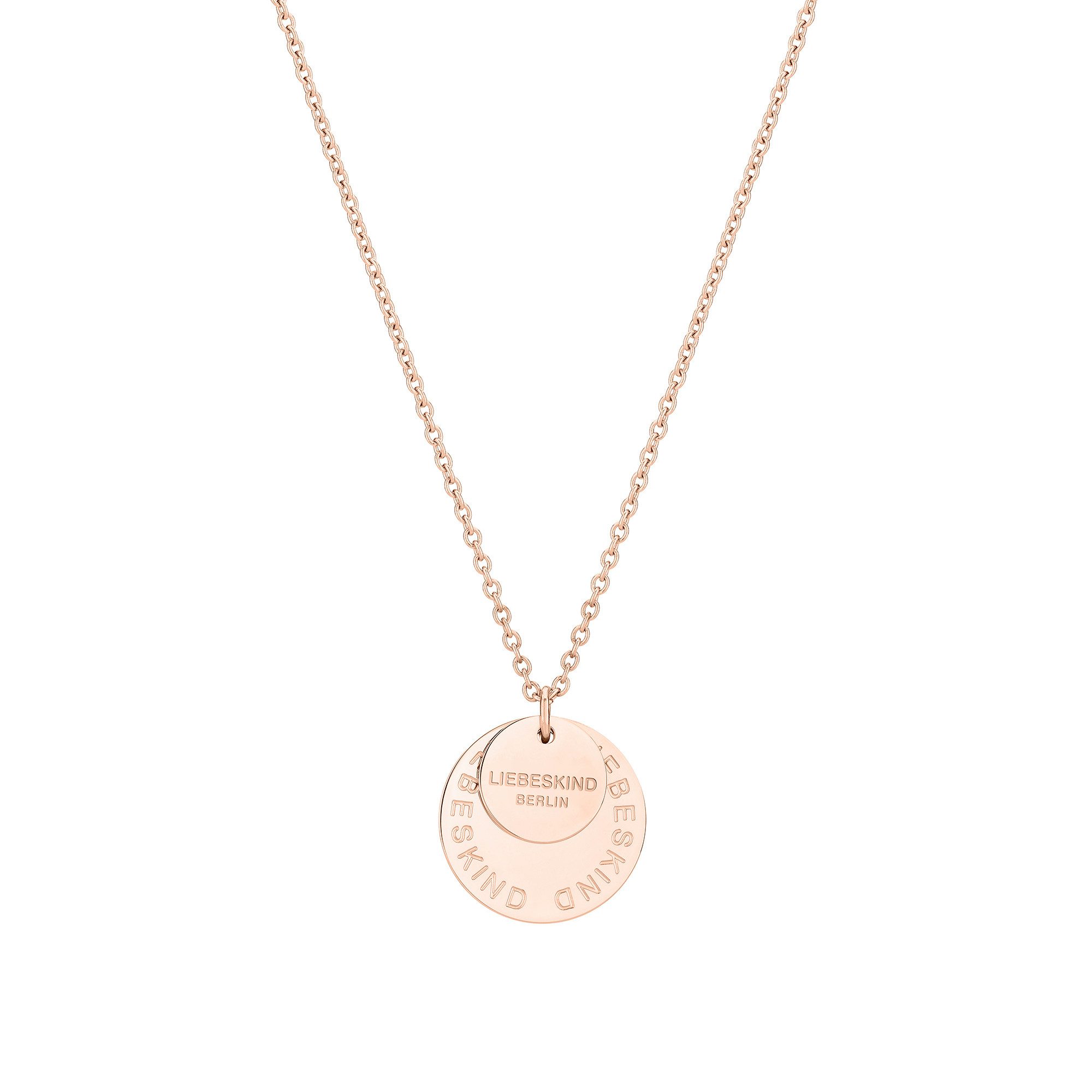Kette mit Anhänger Schmuck Geschenk Edelstahl Halskette Logo Basic Kreis