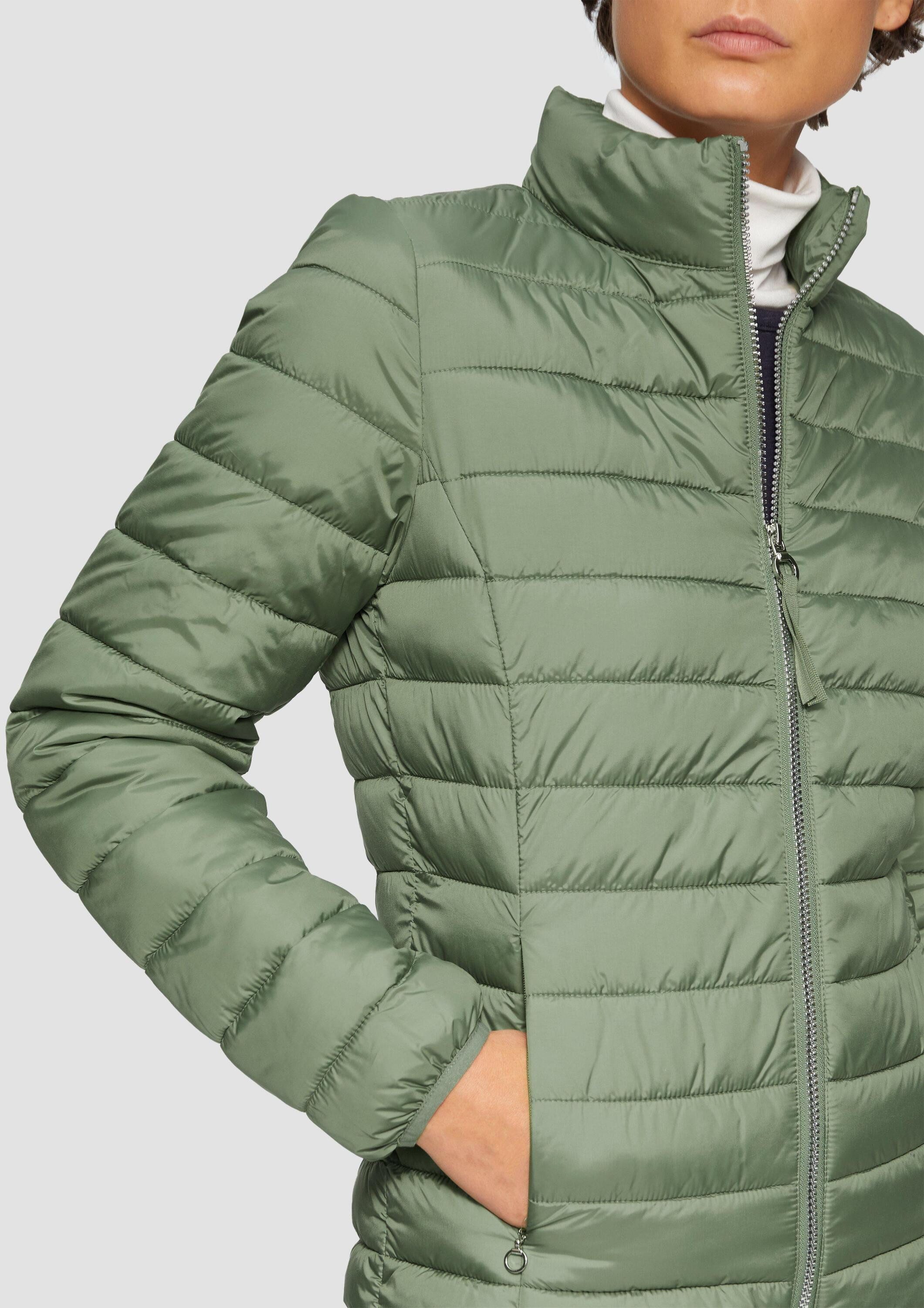 s.Oliver Funktionsjacke Indoor-Jacke Leichte Jacke mit Steppung und Stehkragen