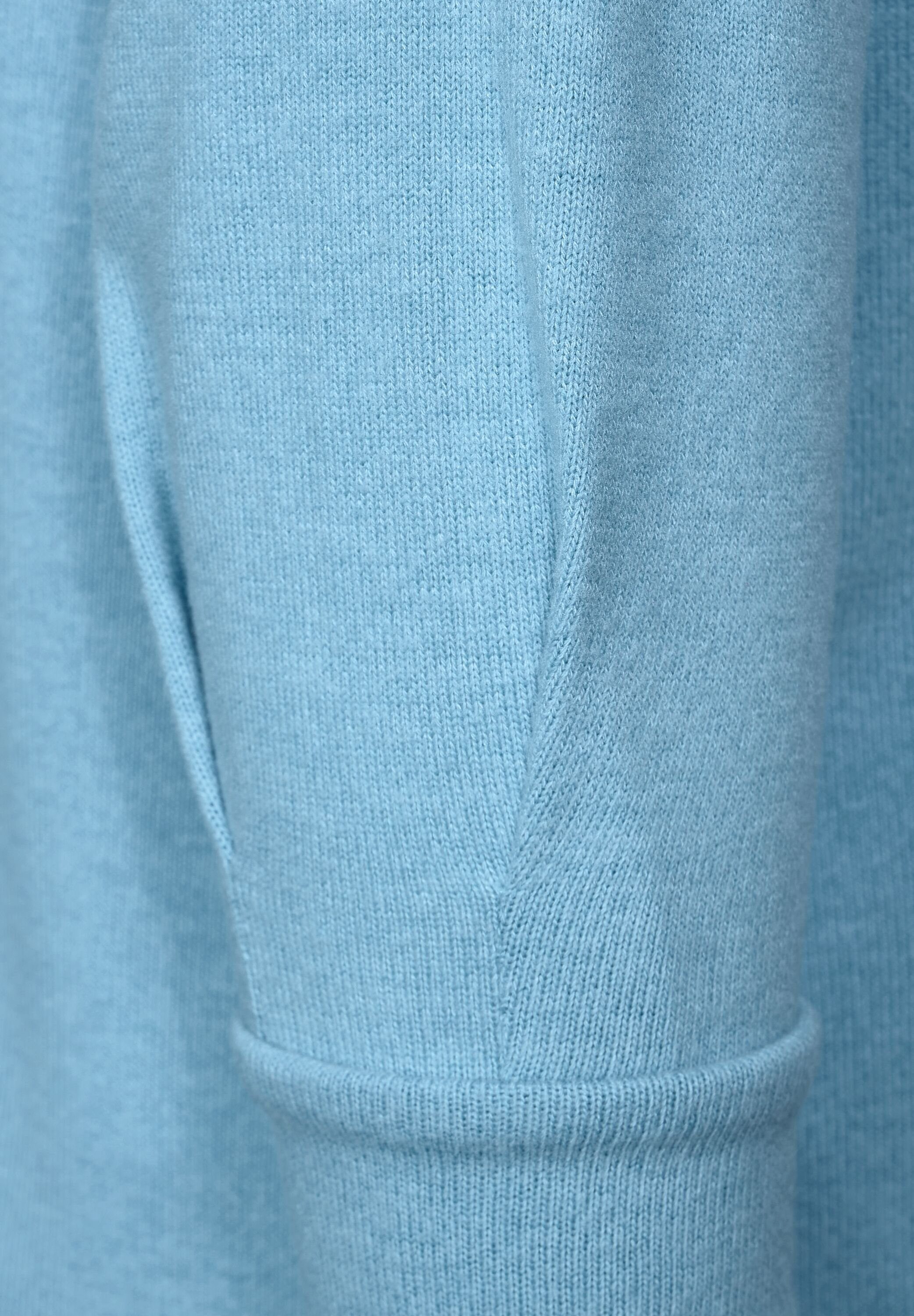 STREET ONE new Shirtjacke QR light Style im LTD blue aquamarine offenen Jacy mel. Design Shirtjacke