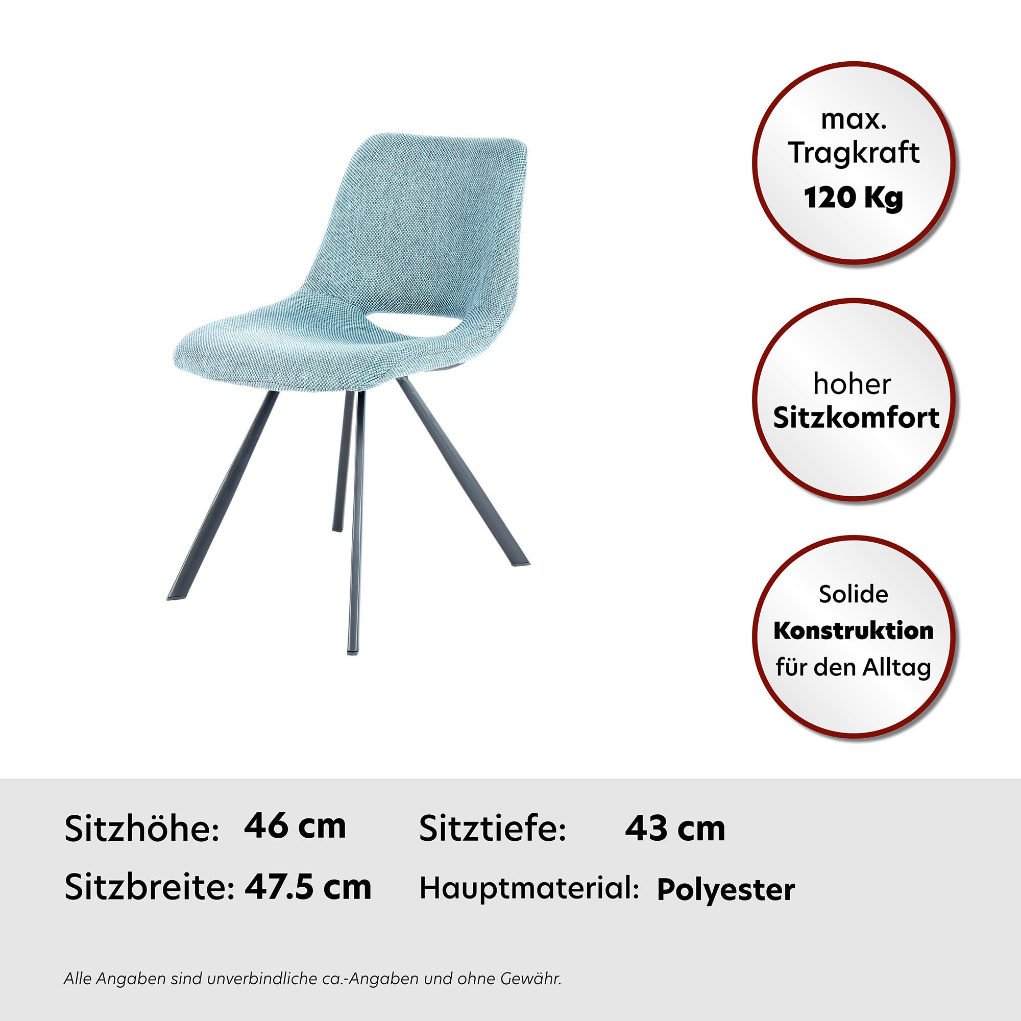 Kayoom Stuhl Josephine 325 2er-Set, zeitloses Design, mit geometrischer Aussparung (Set, 2 St), pflegeleicht, schlicht, weiche Polsterung für angenehmes Sitzgefühl