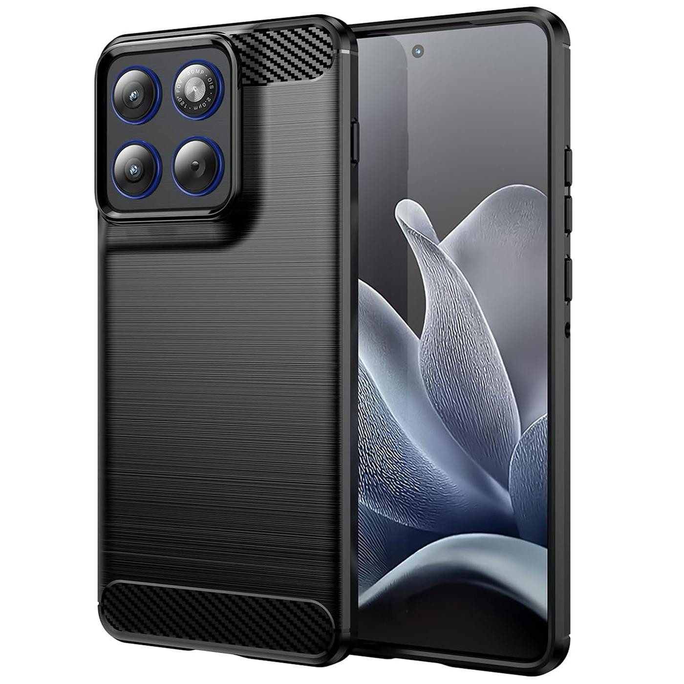 CoolGadget Handyhülle Carbon Handy Hülle für Motorola Edge 70 6,67 Zoll, robuste Telefonhülle Case Schutzhülle für Motorola Edge 70 Hülle
