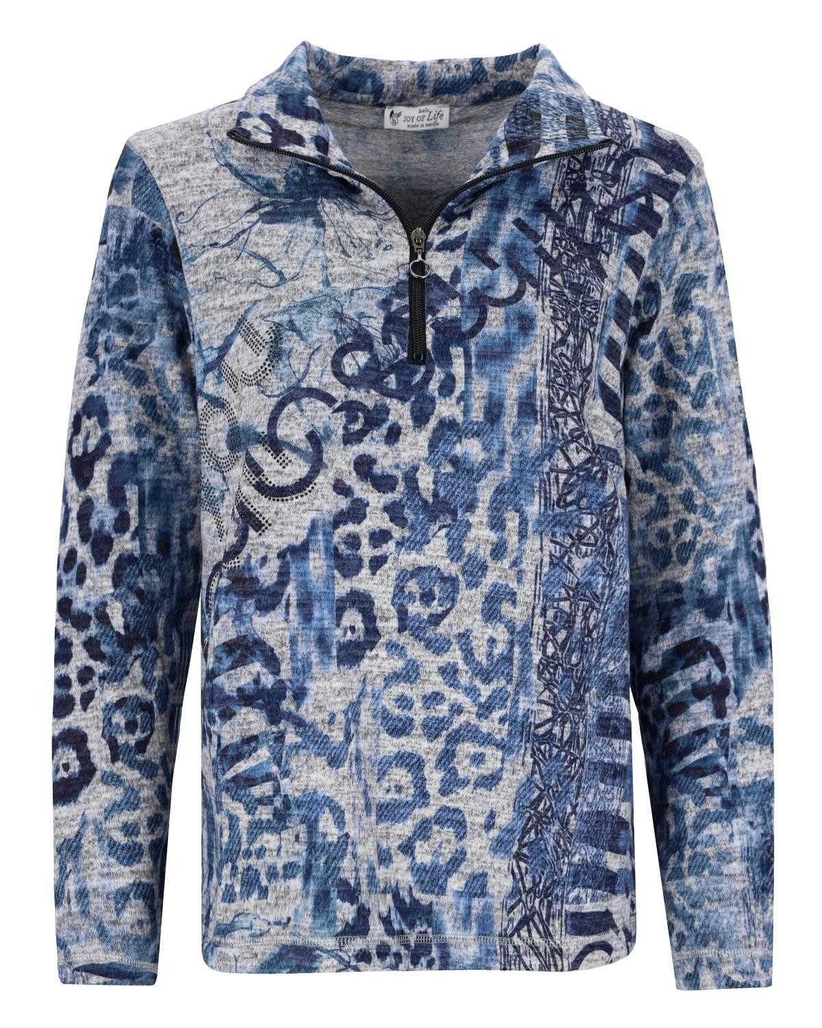 Hajo Blusenshirt Strickshirt mit Stehkragen und günstig online kaufen